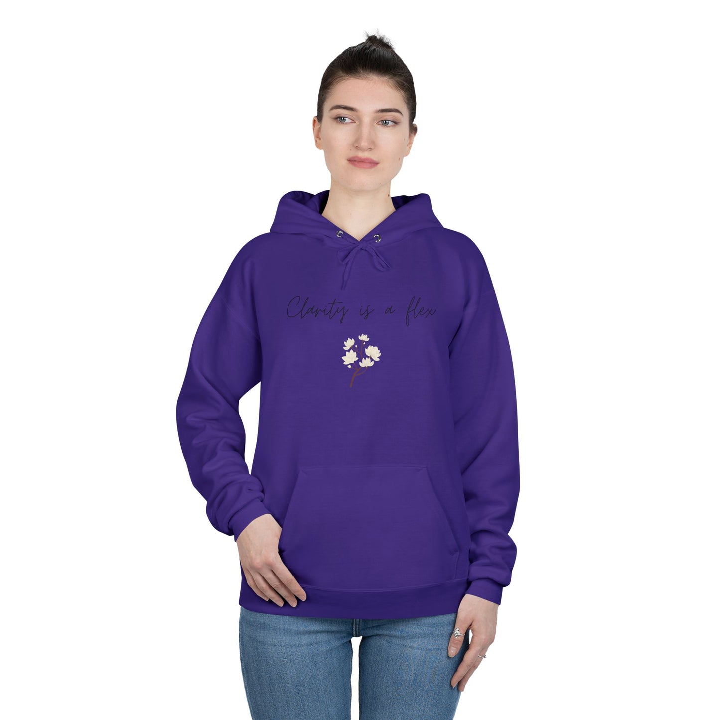 Charity Is a Flower Hoodie — Minimal Floral Charity Quote Pullover