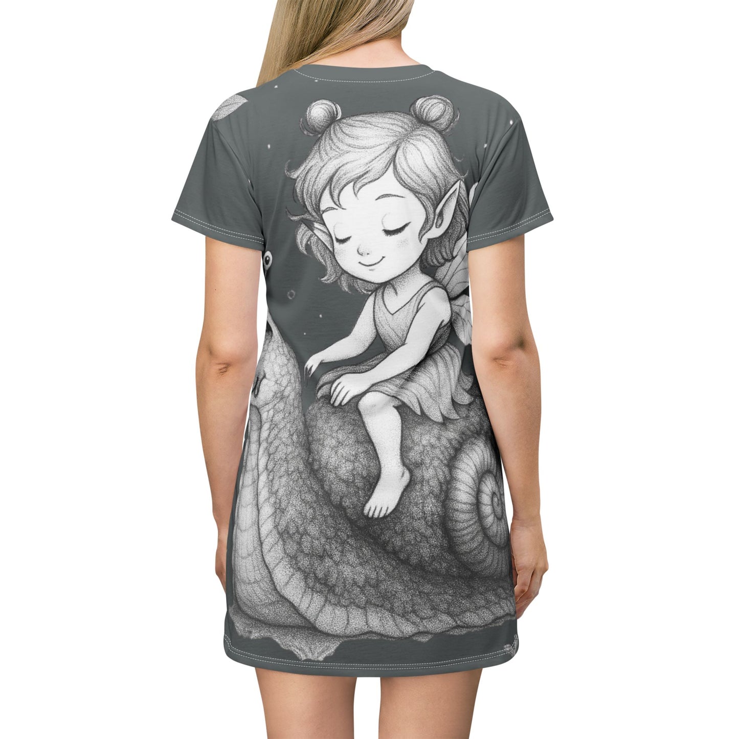 Magical Fairy T-Shirt Dress, Cute Fairy Gift, Fairy Theme Dress, Kids T-Shirt Dress, Whimsical Dress for Girls