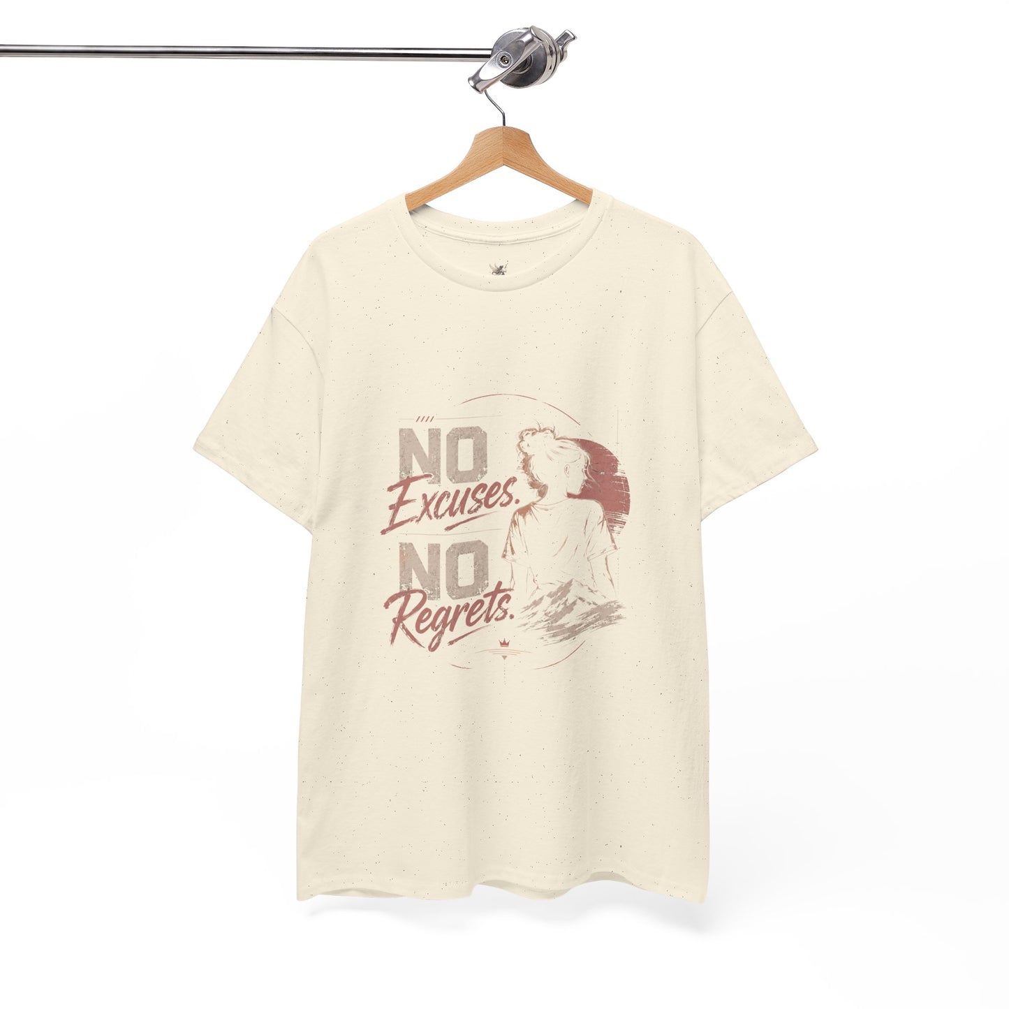 No Excuses No Regrets Tee | Motivational Graphic T-Shirt | Silhouette Design