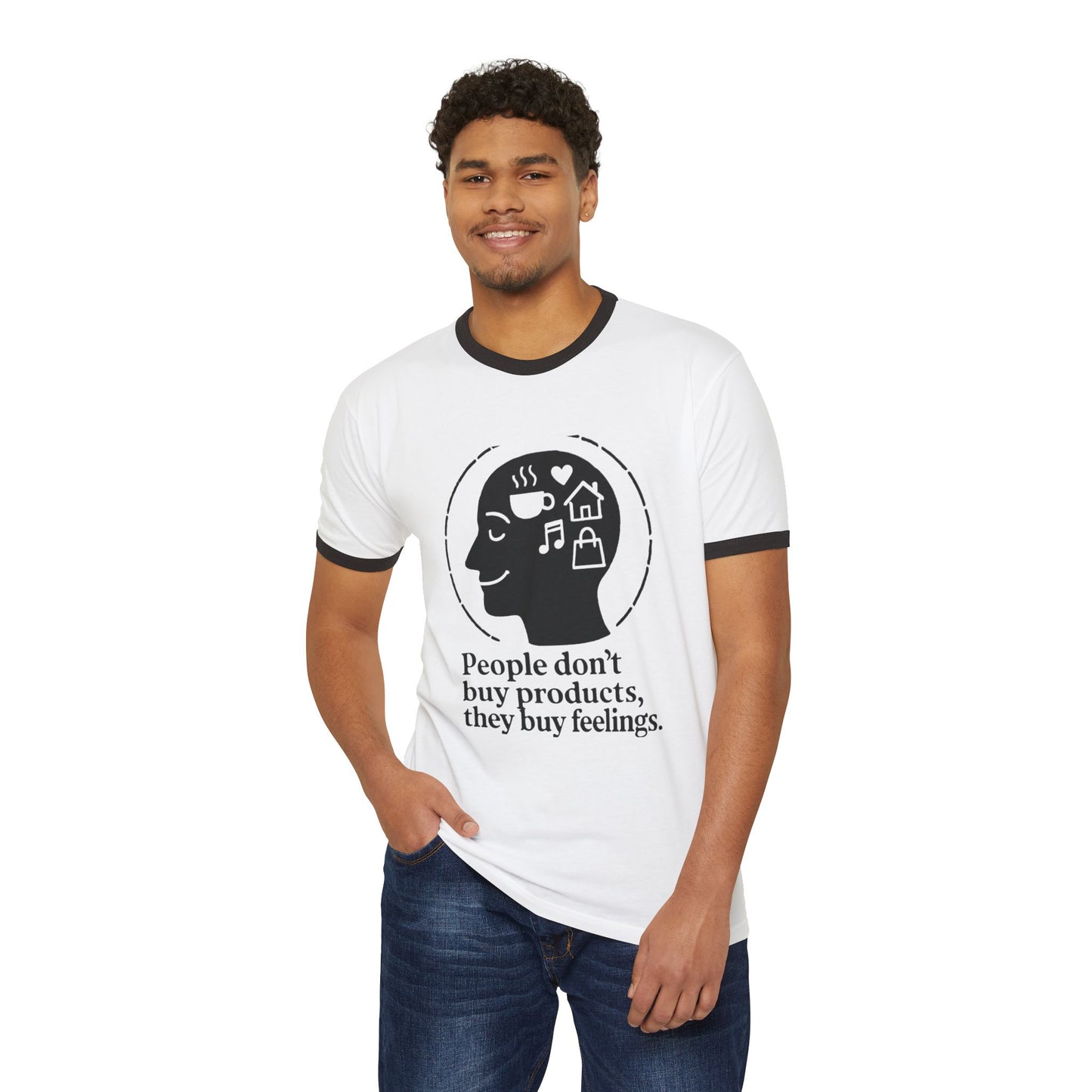 Unisex Cotton Ringer T-Shirt - "People Don't Buy Products, They Buy Feelings" - Comfortable Fashion, Inspirational Quote Tee, Unisex [...]