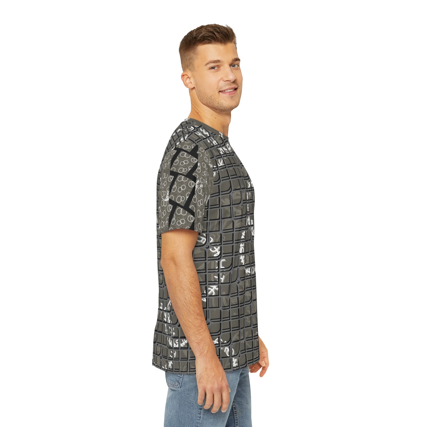 Men's AOP Tee with Motivational Print - Perfect for Casual Wear, Gifts, Summer Outfits, Fashion Statement, Everyday Comfort