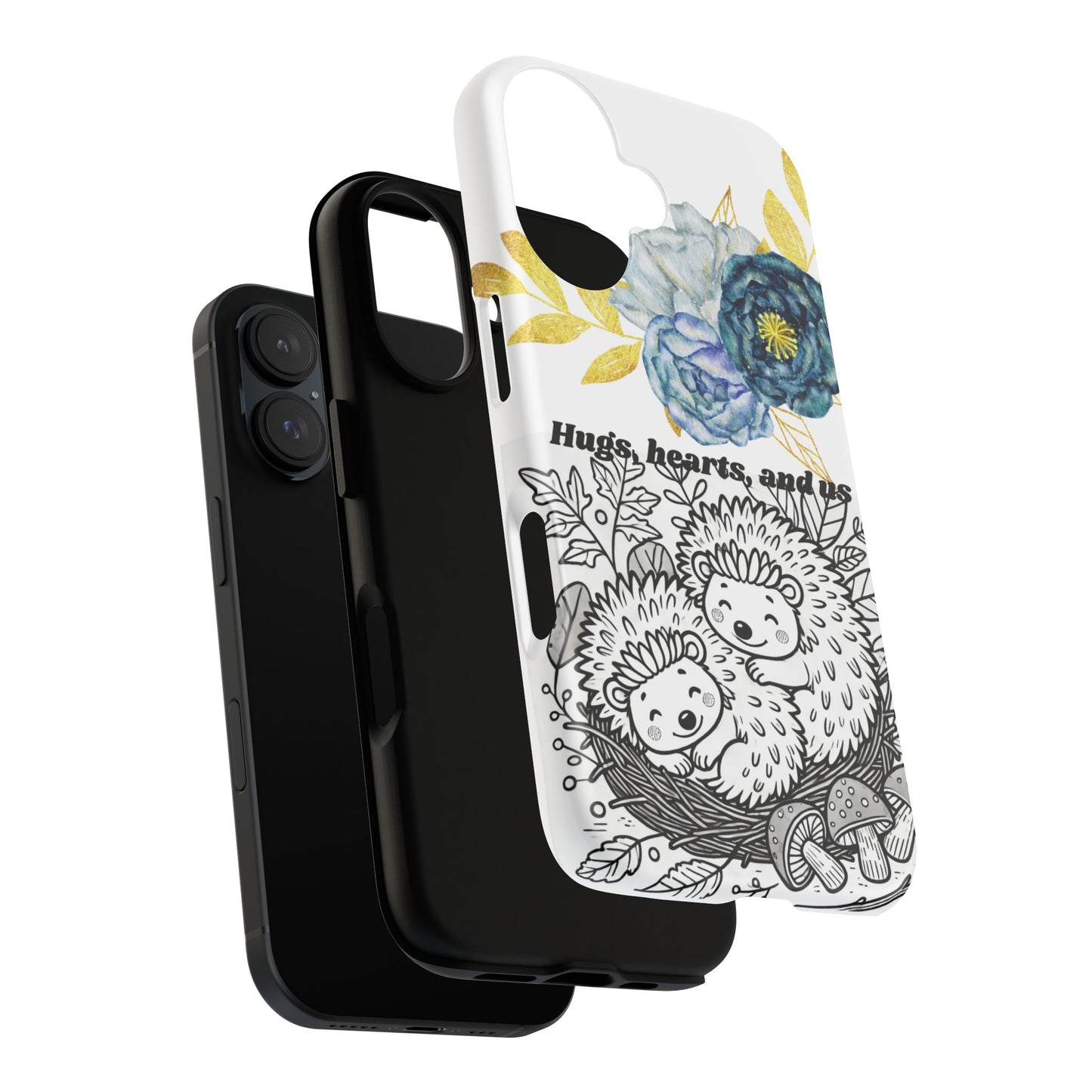 Phone Cases - Adorable Hedgehogs Valentine's Day Design