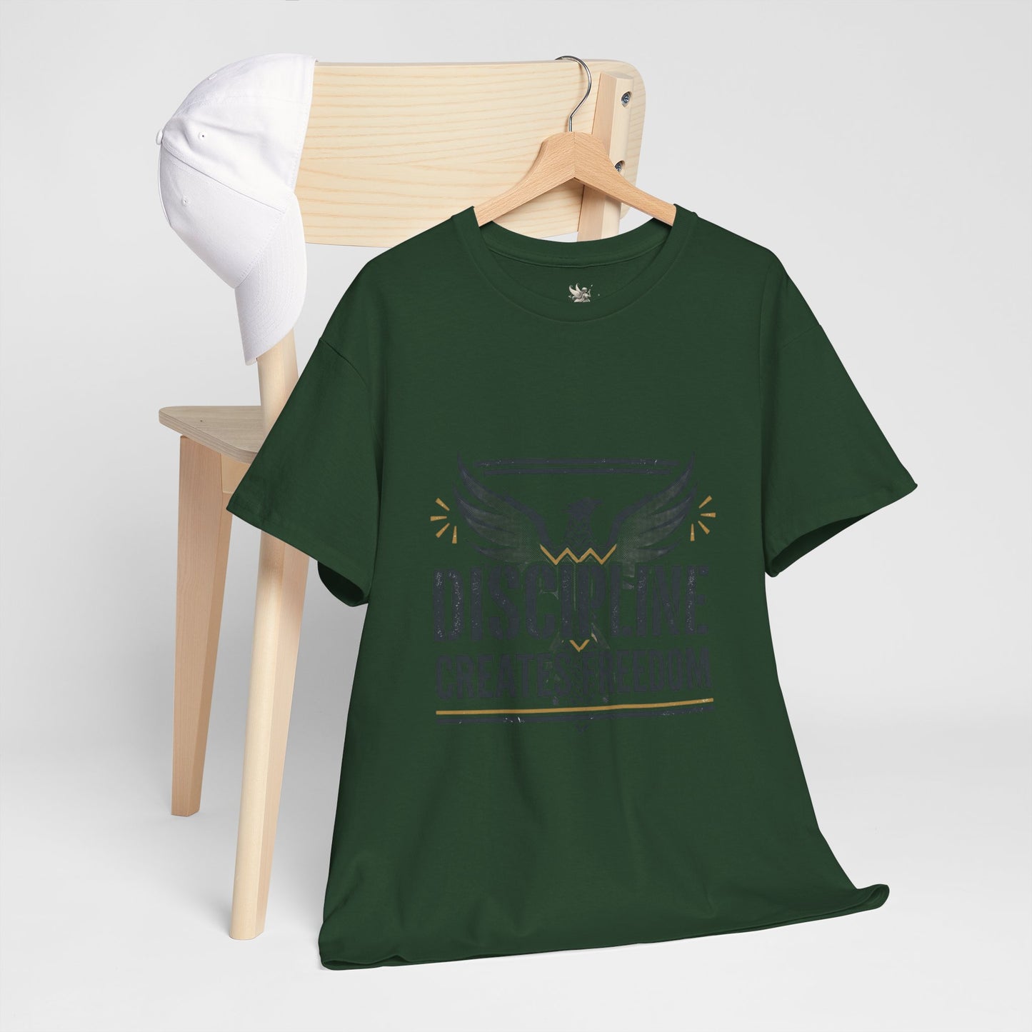Discipline Creates Freedom T-Shirt — Motivational Eagle Fitness Tee