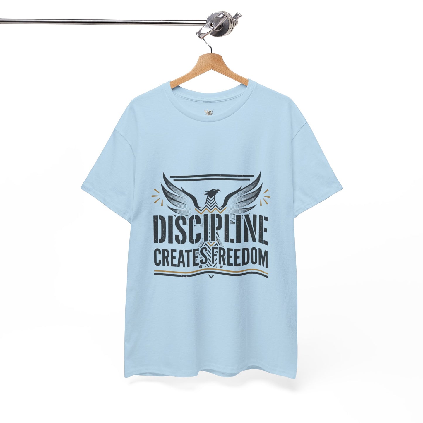Discipline Creates Freedom T-Shirt — Motivational Eagle Fitness Tee