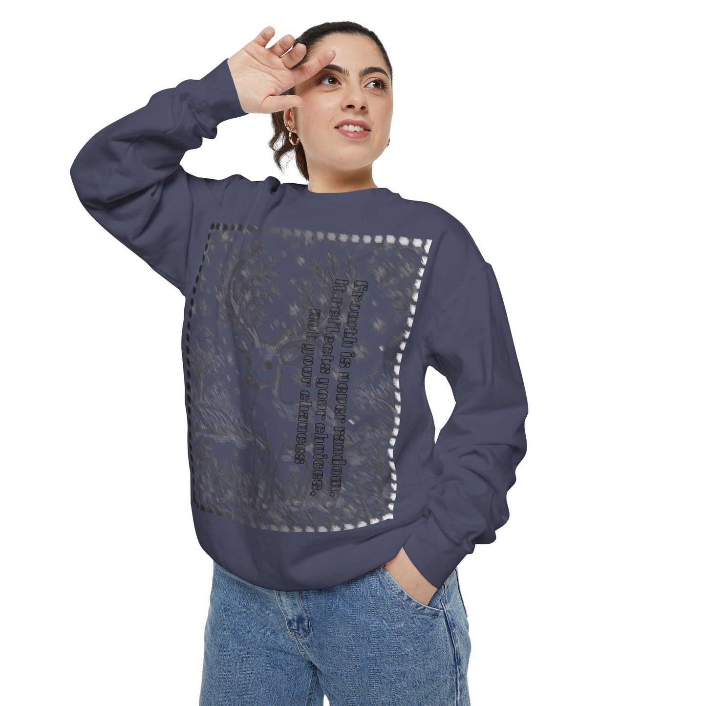 Stylish Unisex Sweatshirt with Deer Design, Cozy Autumn Loungewear, Gift for Him/Her, Perfect for Holidays, Nature Lovers