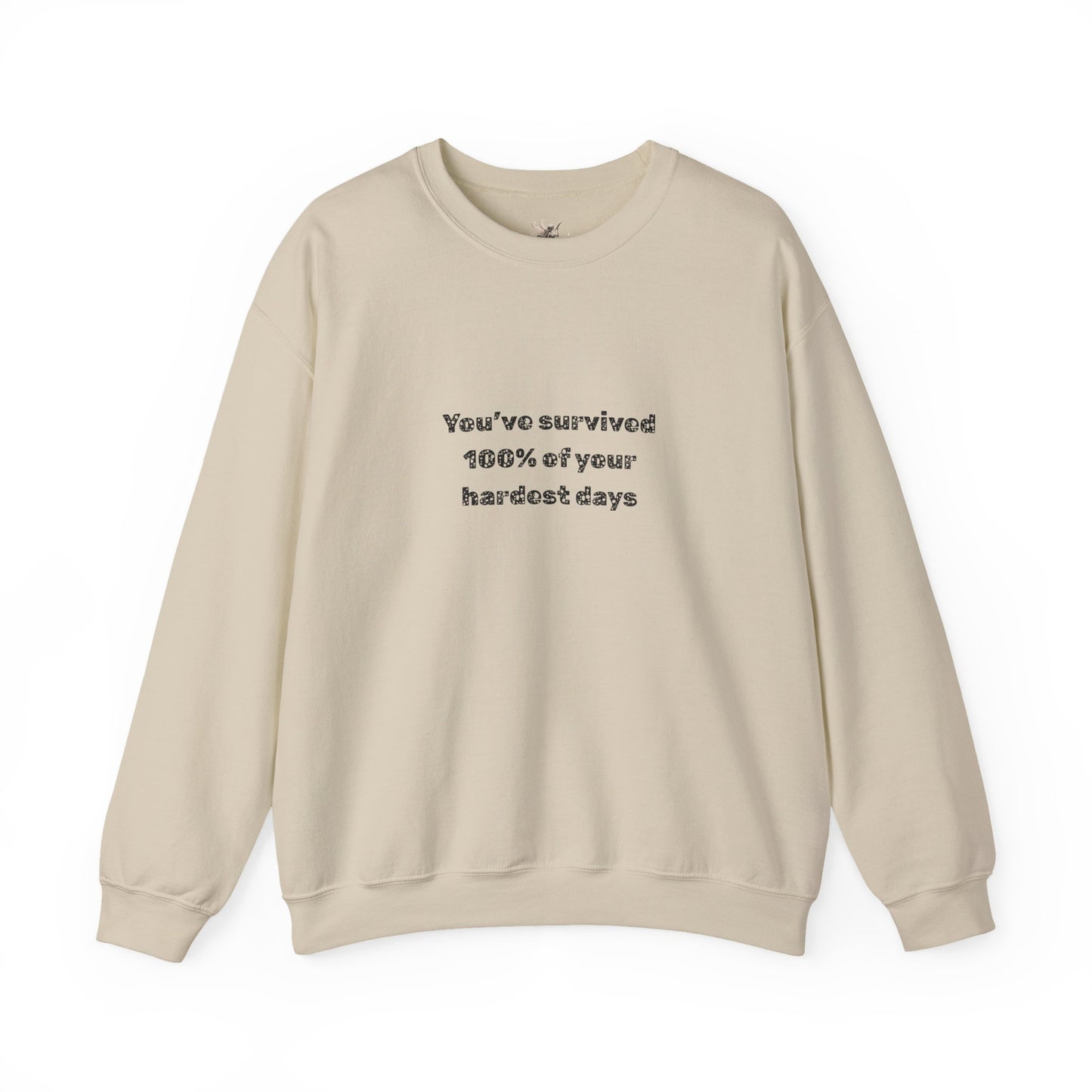Minimalist Chest Quote Sweatshirt | Subtle Typographic Design