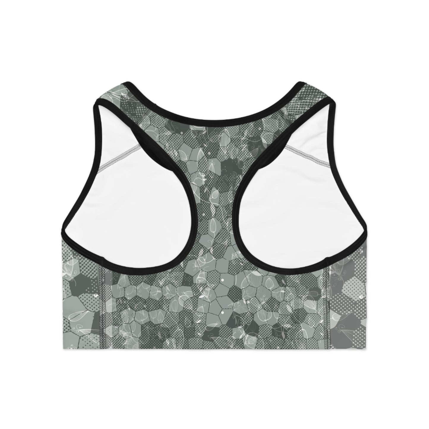 Stylish Sports Bra with Unique Hexagonal Pattern, Activewear for Yoga, Fitness, Dance, Gym, Workout, Gift for Athletes