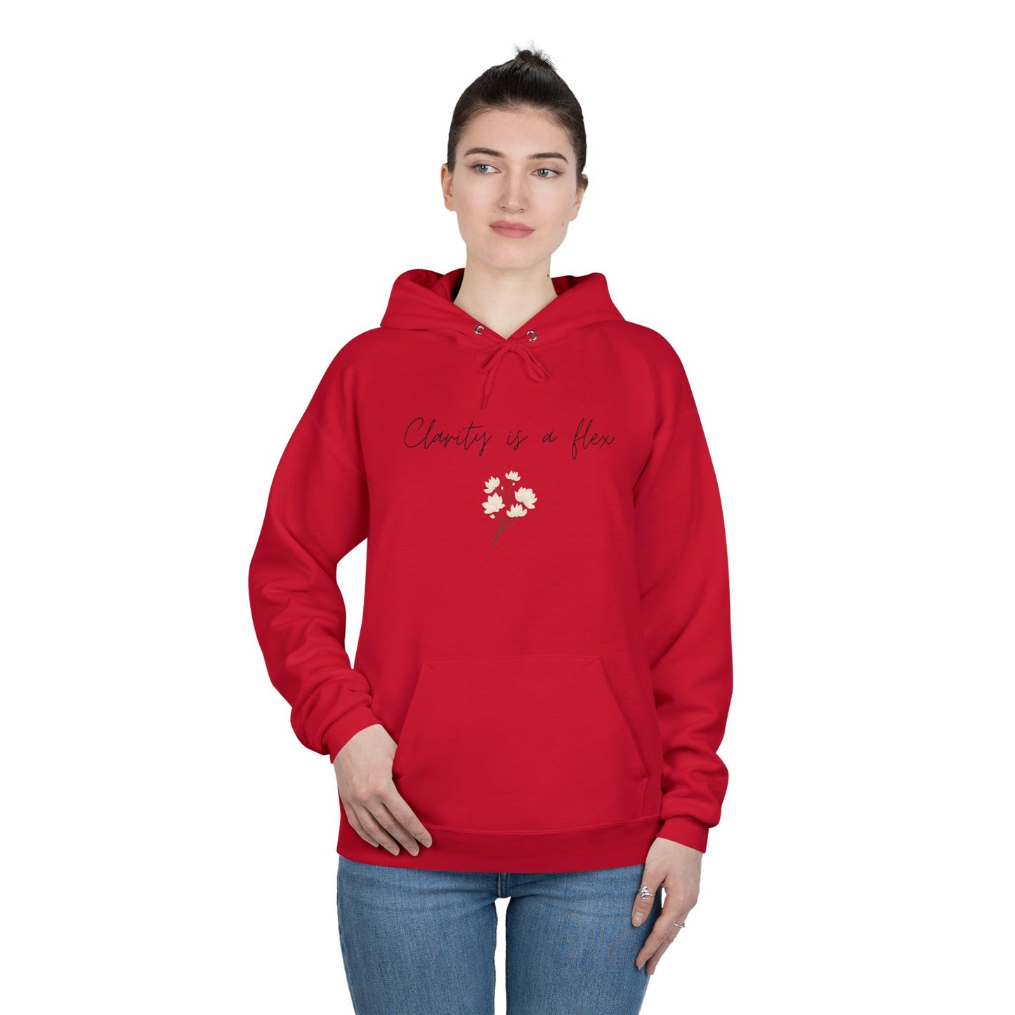 Charity Is a Flower Hoodie — Minimal Floral Charity Quote Pullover