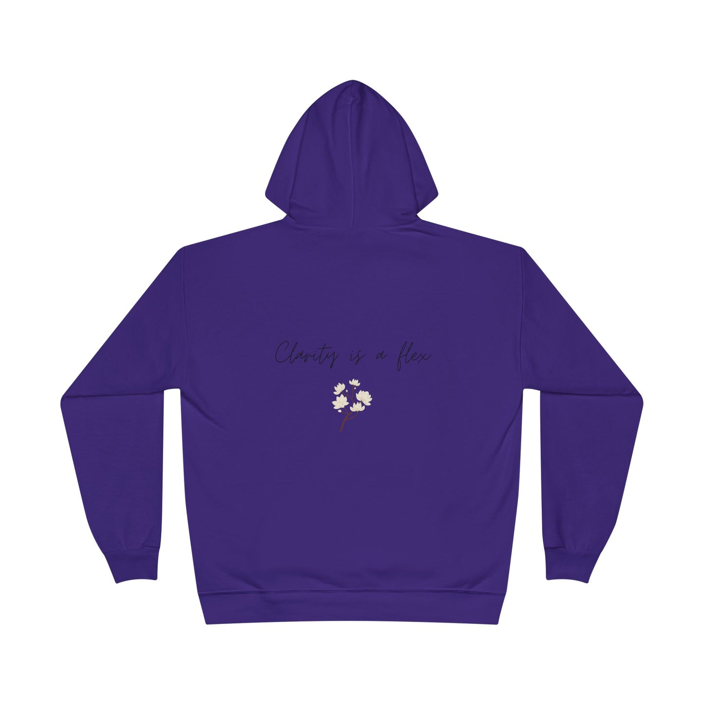 Charity Is a Flower Hoodie — Minimal Floral Charity Quote Pullover