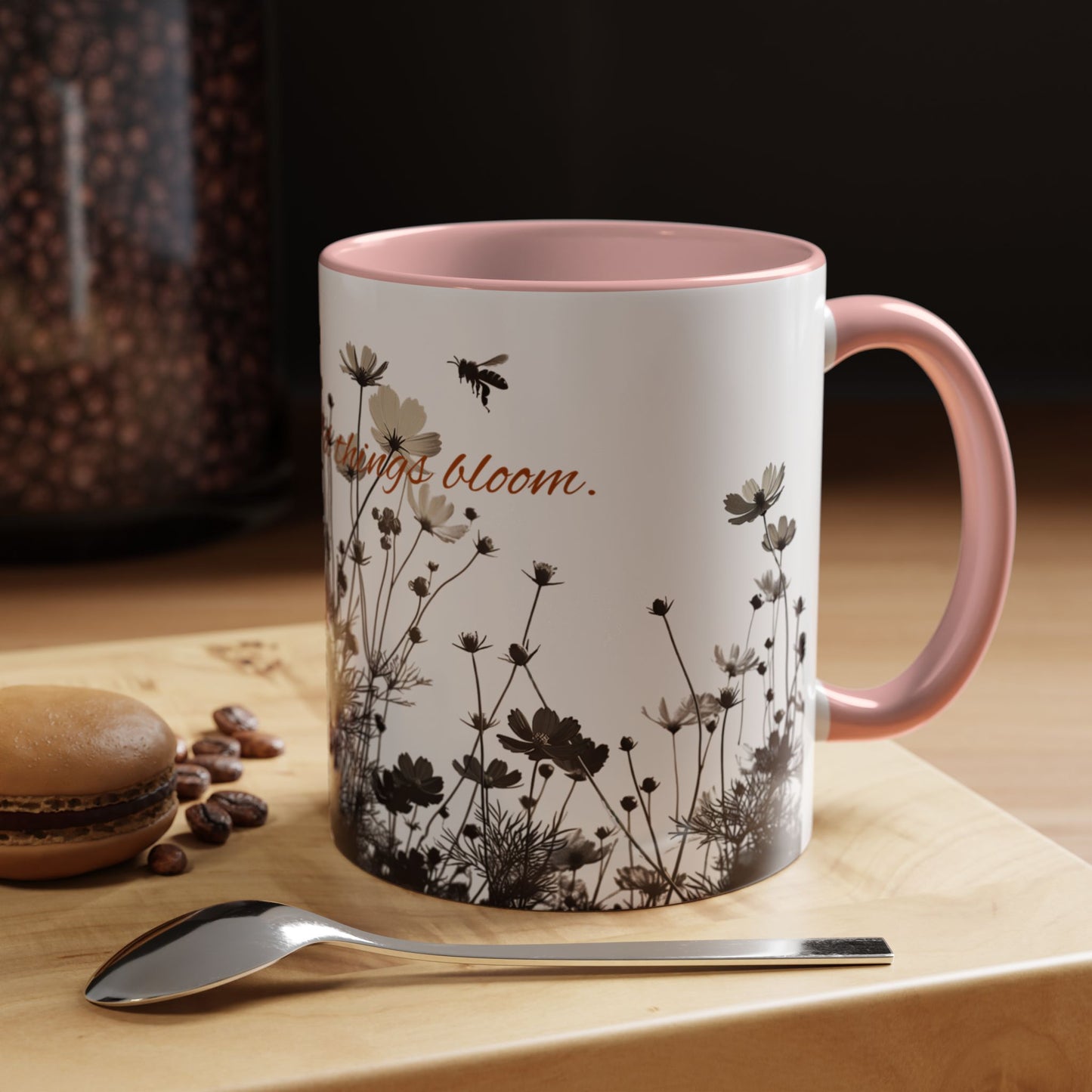 Floral Accent Coffee Mug