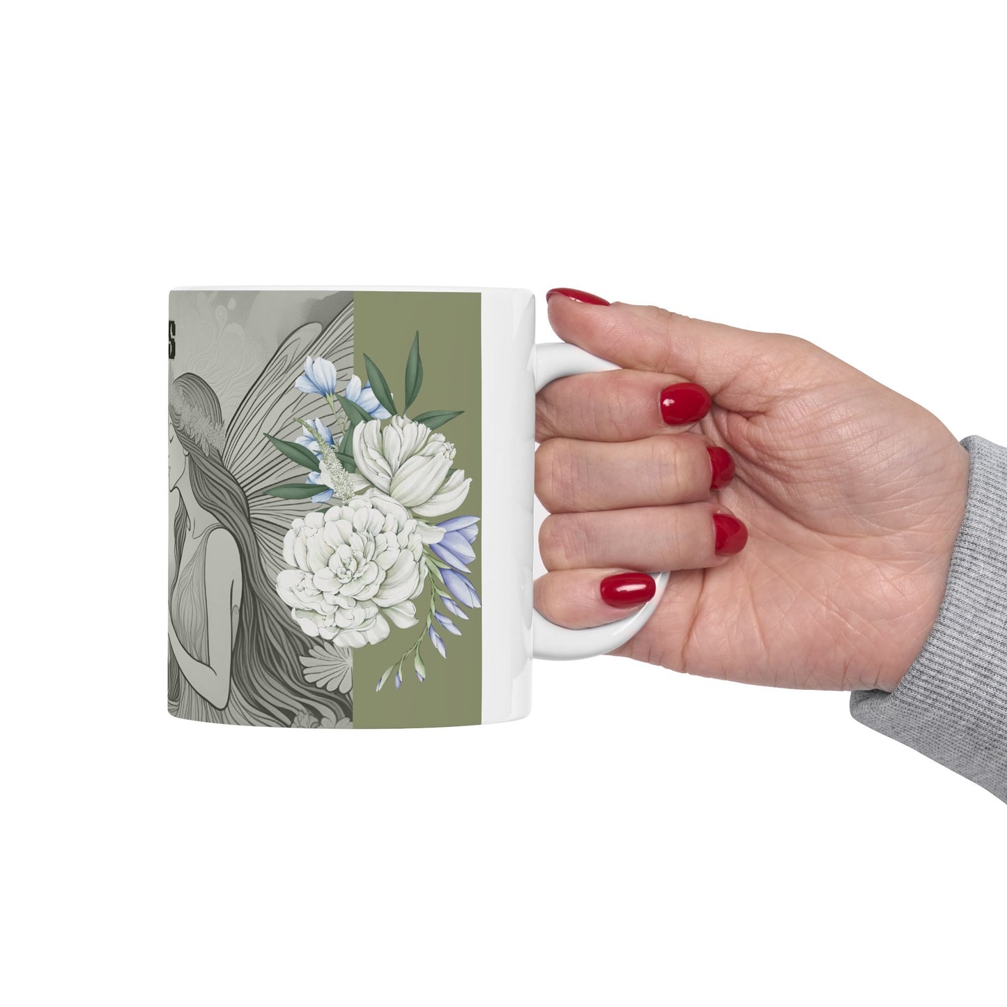Whispers in the Forest Ceramic Mug - Enchanted Fairy Design, Cozy Gift for Nature Lovers, Perfect for Tea & Coffee, Eco-Friendly Home [...]