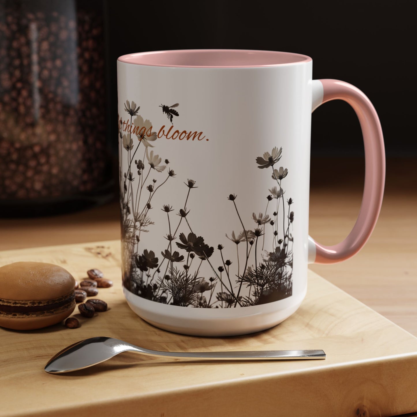 Floral Accent Coffee Mug