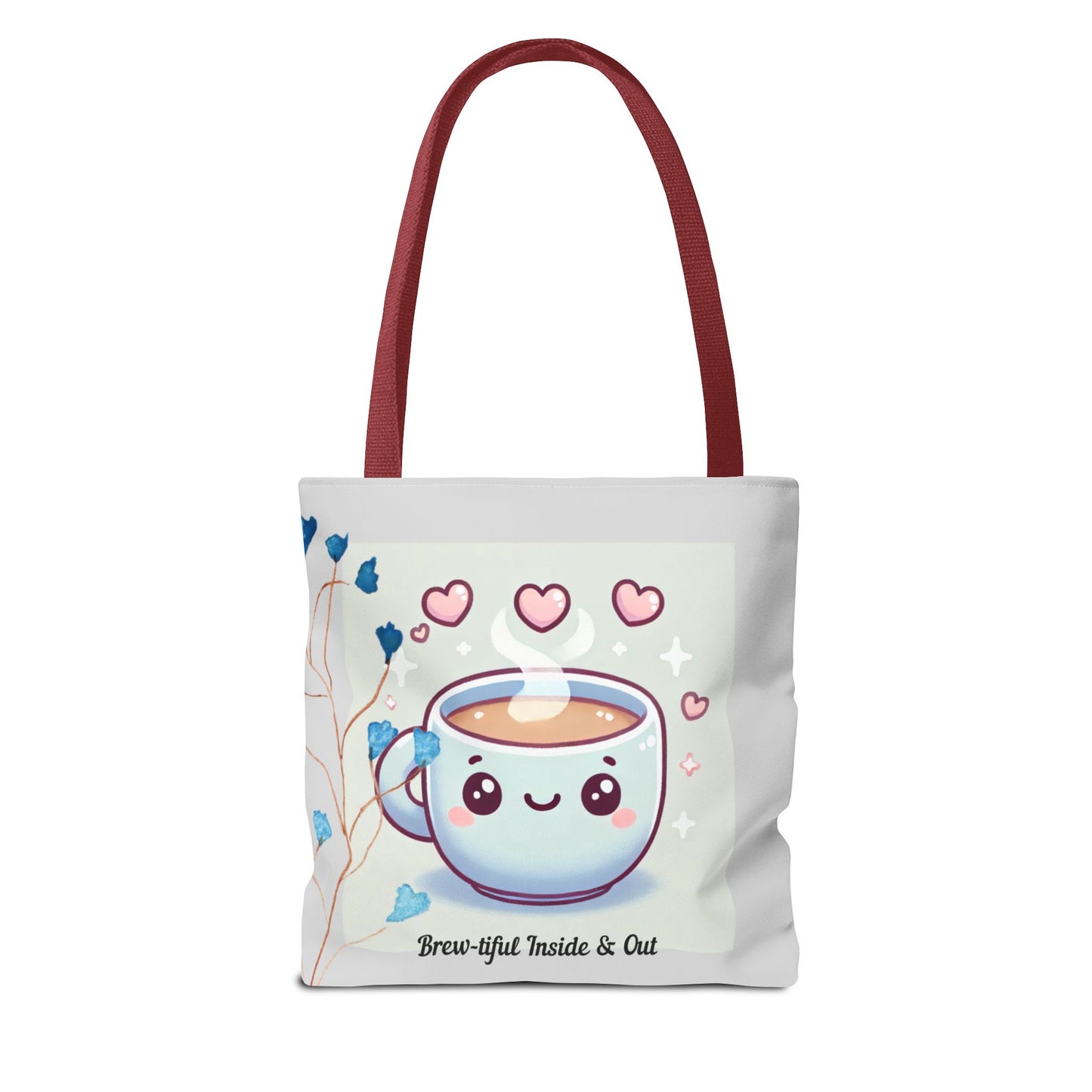 Cute Coffee Tote Bag, AOP Coffee Lover's Gift, Eco-Friendly Shopping Bag, Adorable Canvas Tote for Everyday Use, Heartfelt Design