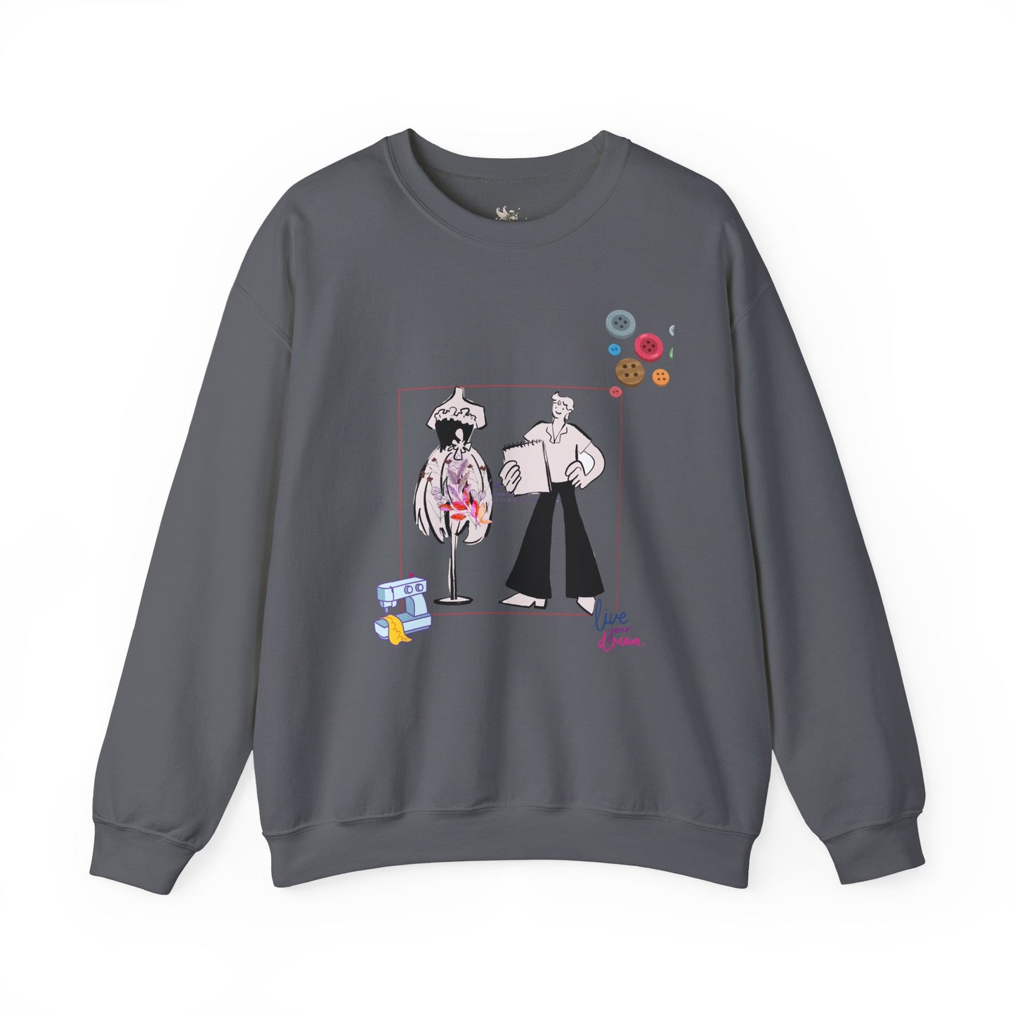 Chic Artistic Crewneck Sweatshirt - Unique Graphic Art, Cozy Gift for Art Lovers, Stylish Layering for Any Occasion, Trendy Sweatshirt