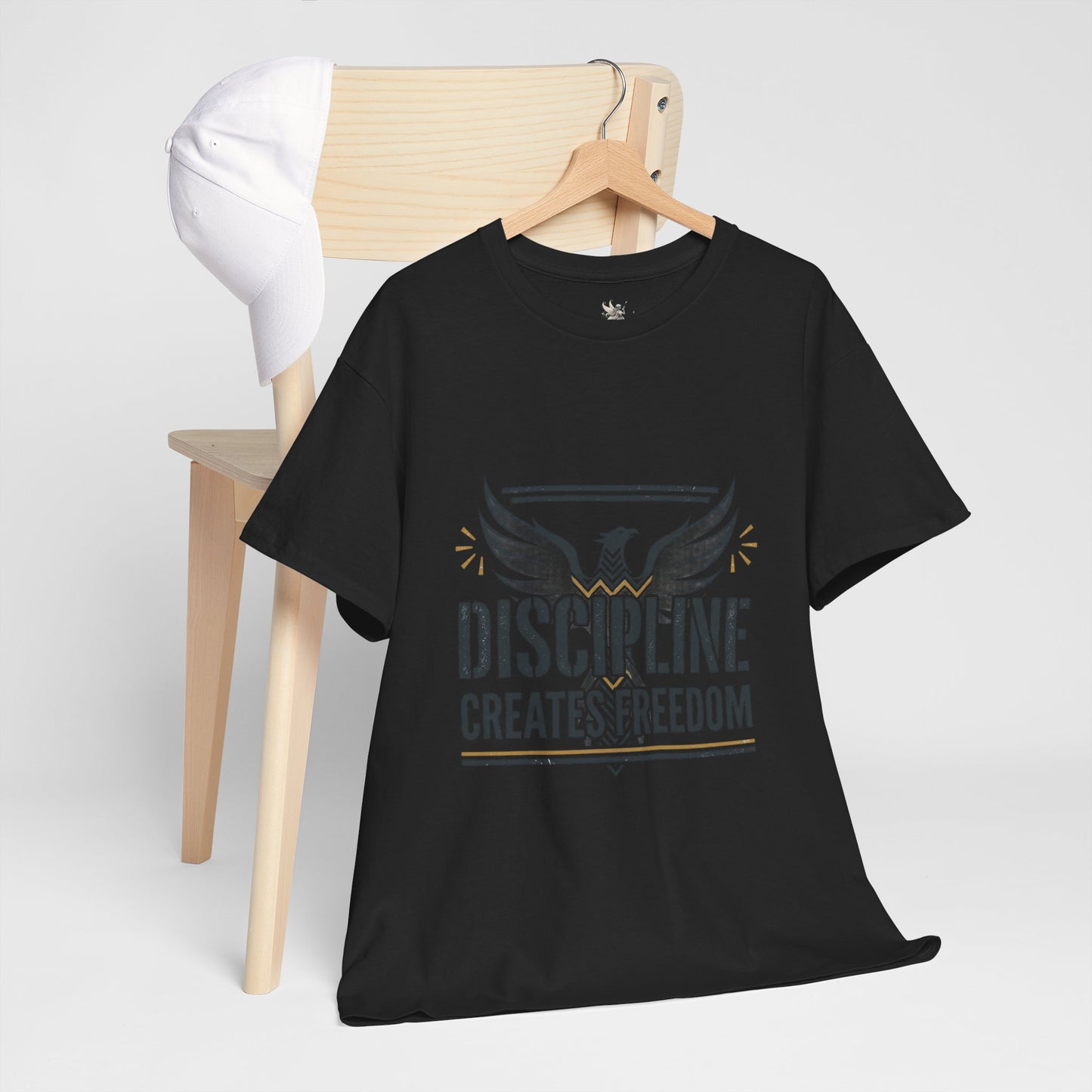Discipline Creates Freedom T-Shirt — Motivational Eagle Fitness Tee