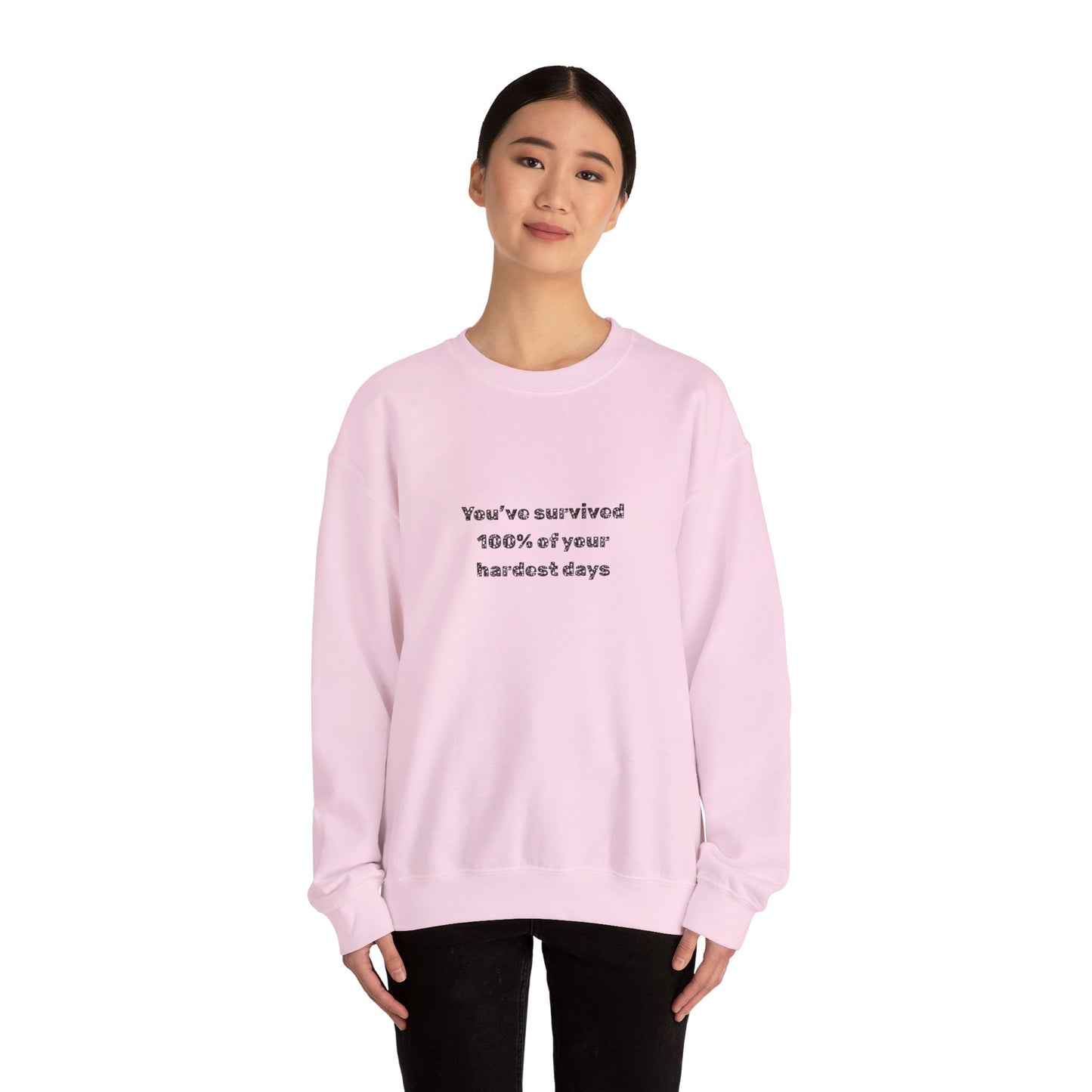 Minimalist Chest Quote Sweatshirt | Subtle Typographic Design