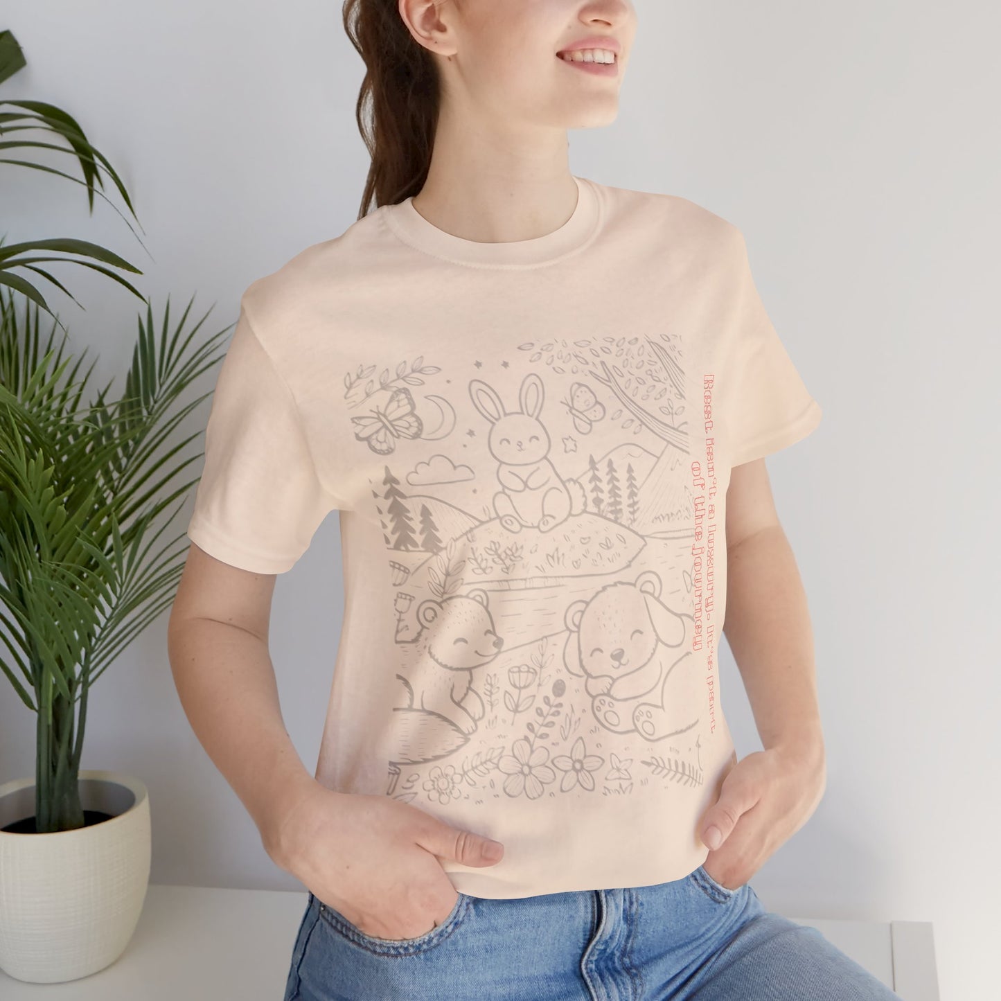 Cute Animal Design Unisex Jersey Tee, Gift for Animal Lovers, Nature Lover Shirt, Spring Fashion Tee, Kids & Adults T-Shirt