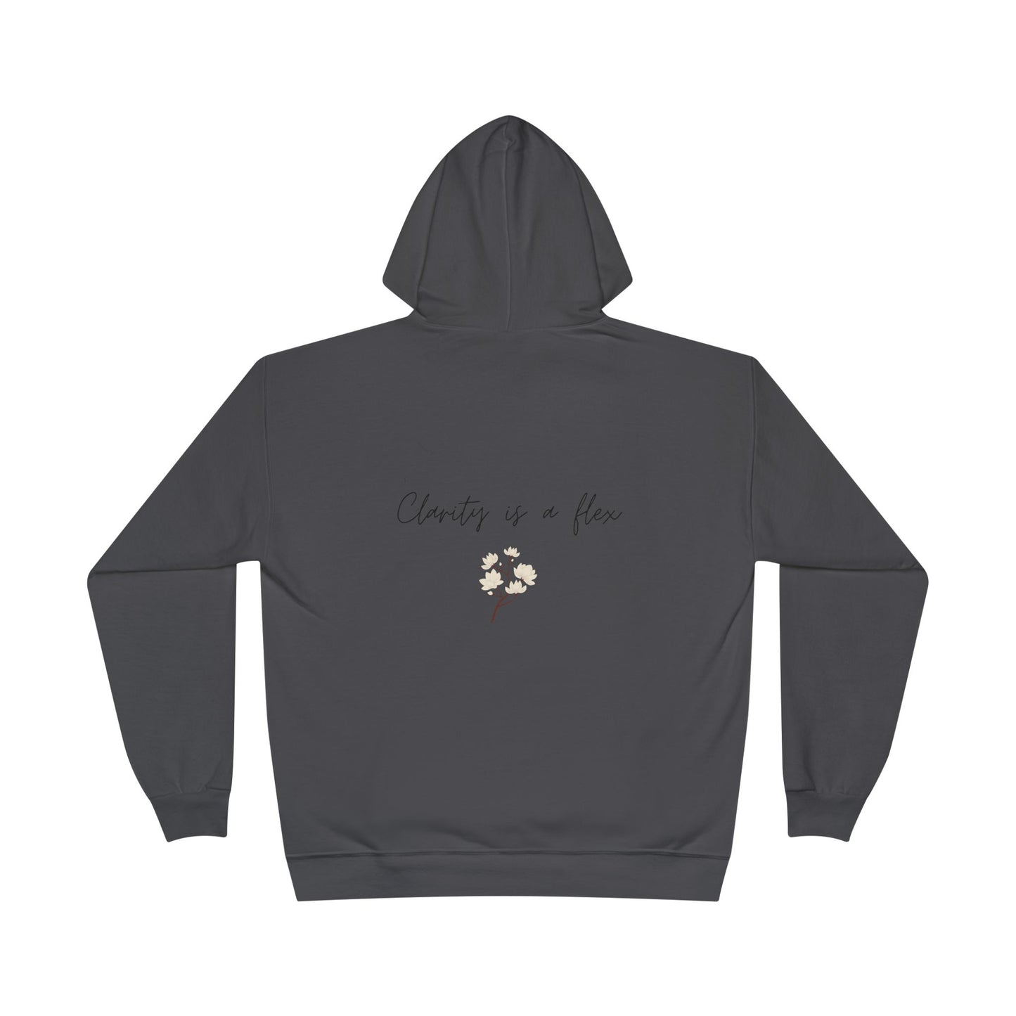 Charity Is a Flower Hoodie — Minimal Floral Charity Quote Pullover
