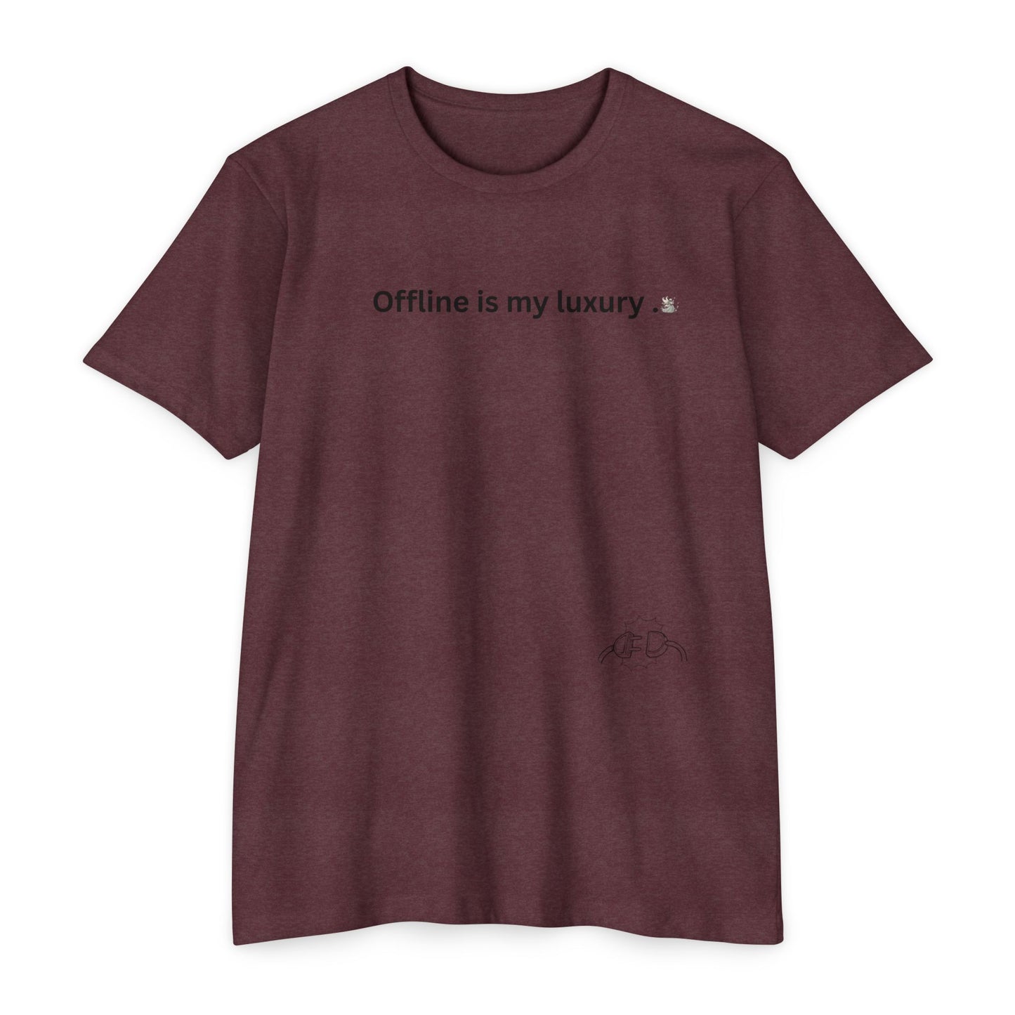 Unisex Relaxed Fit T-Shirt - "Offline is my luxury" - Casual Wear, Gift for Nature Lovers, Mindfulness Apparel, Vintage Style Tee, [...]