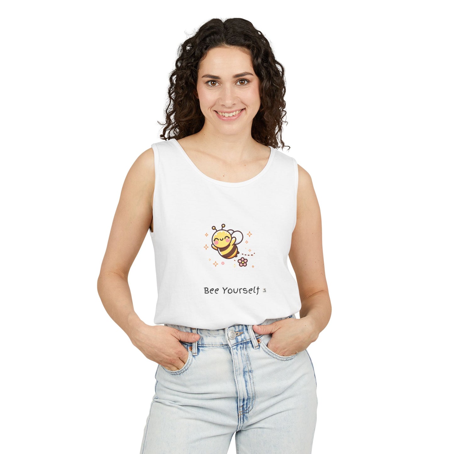 Bee Yourself Tank Top, Cute Bee Apparel, Summer Fashion, Unisex Summer Top, Gift for Nature Lovers, Bee Enthusiast Tank