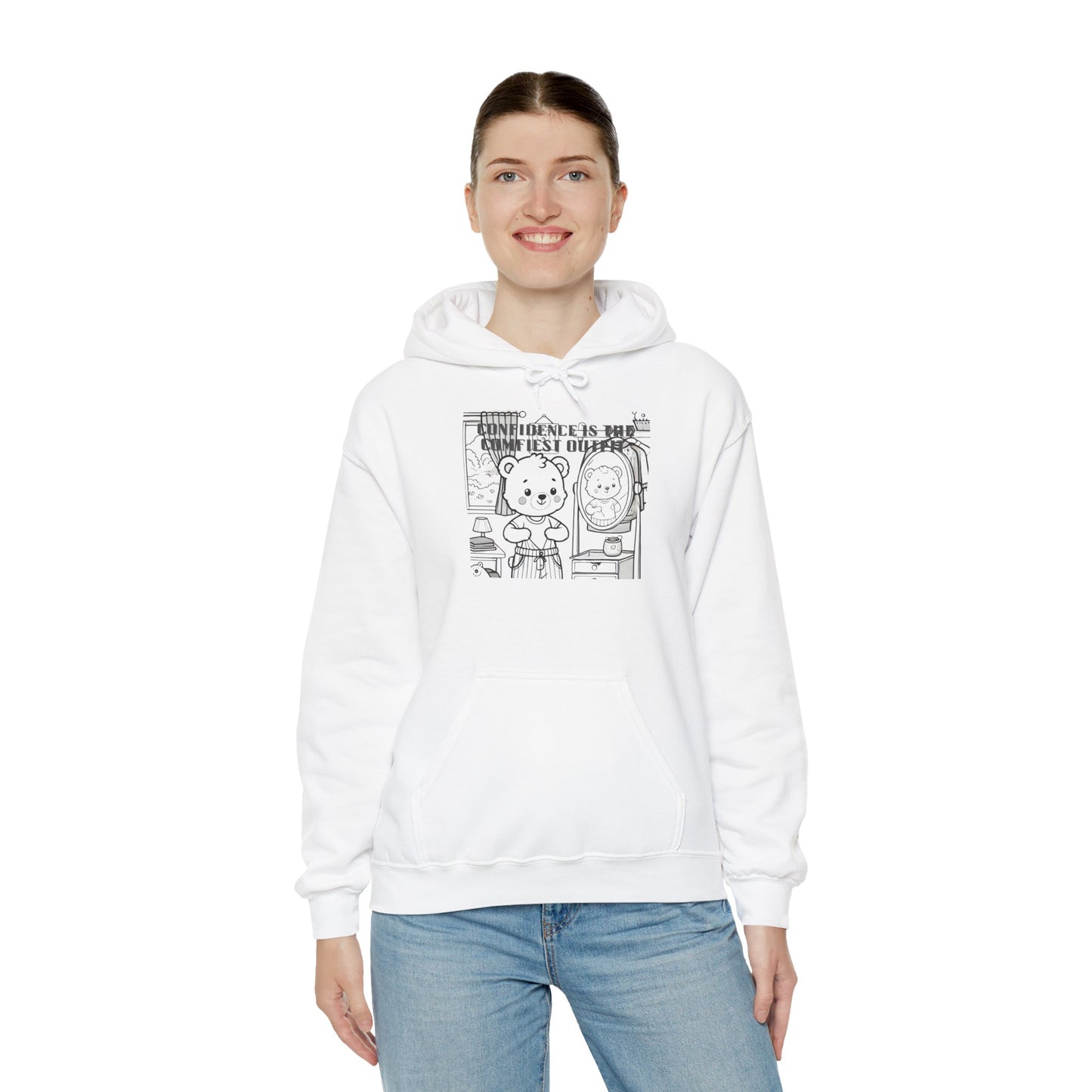 Cozy Character Hoodie with Cute Graphic, Unisex Sweatshirt, Casual Hooded Sweatshirt, Gift for Friends, Cartoon Print Hoodie, Everyday Wear