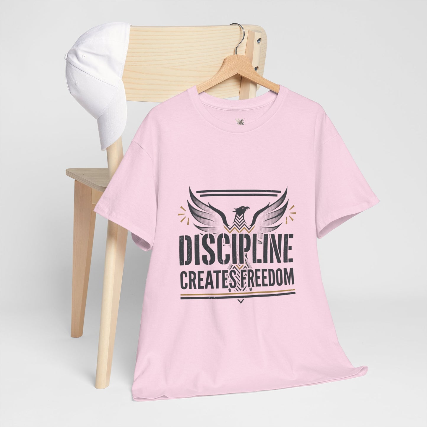 Discipline Creates Freedom T-Shirt — Motivational Eagle Fitness Tee