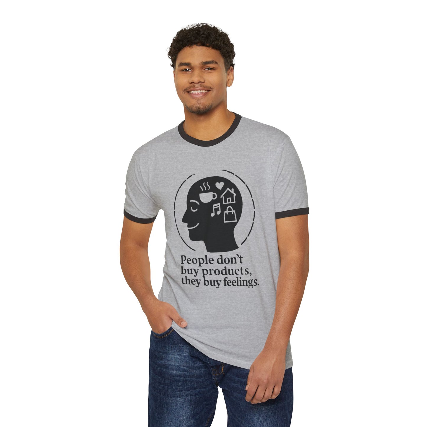 Unisex Cotton Ringer T-Shirt - "People Don't Buy Products, They Buy Feelings" - Comfortable Fashion, Inspirational Quote Tee, Unisex [...]