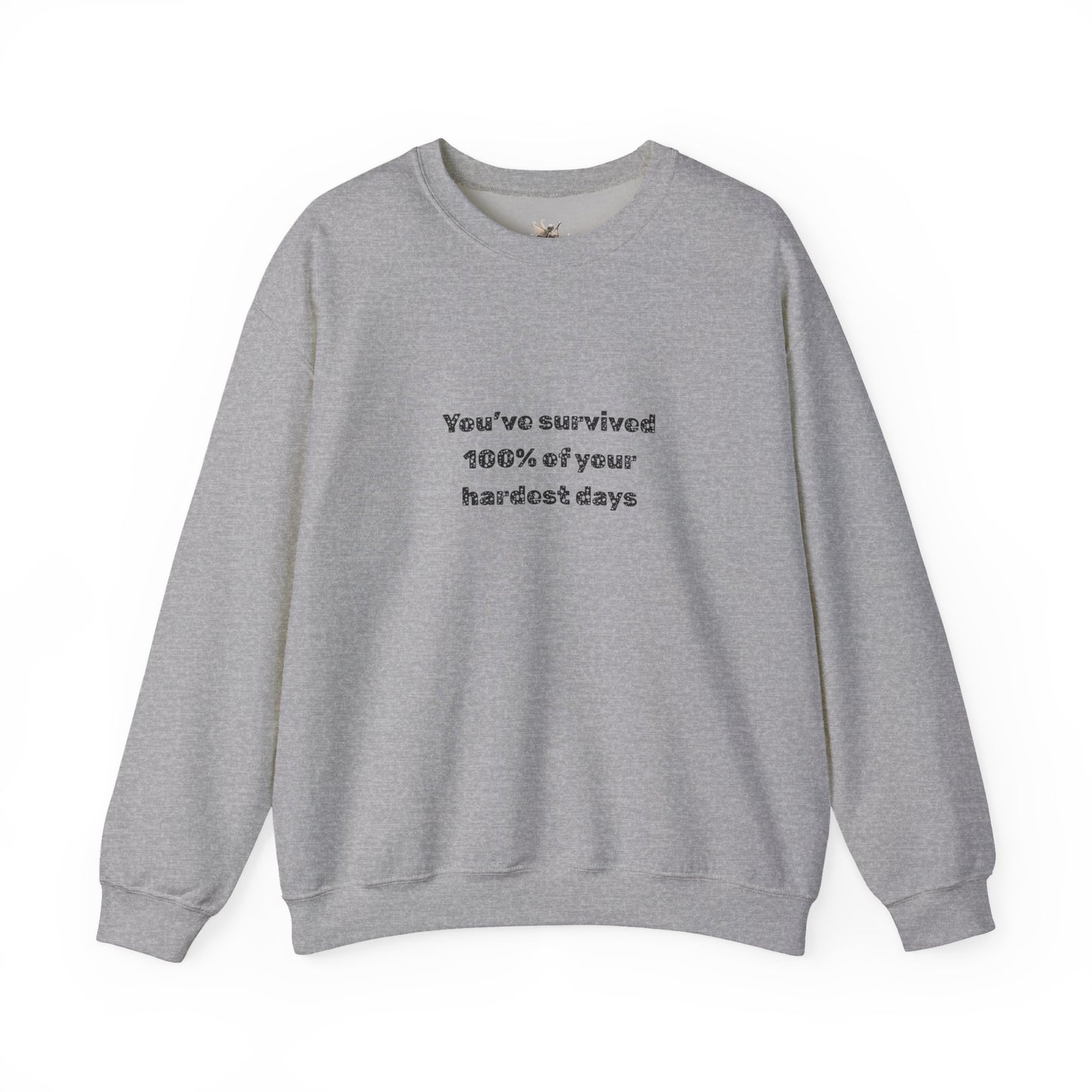 Minimalist Chest Quote Sweatshirt | Subtle Typographic Design