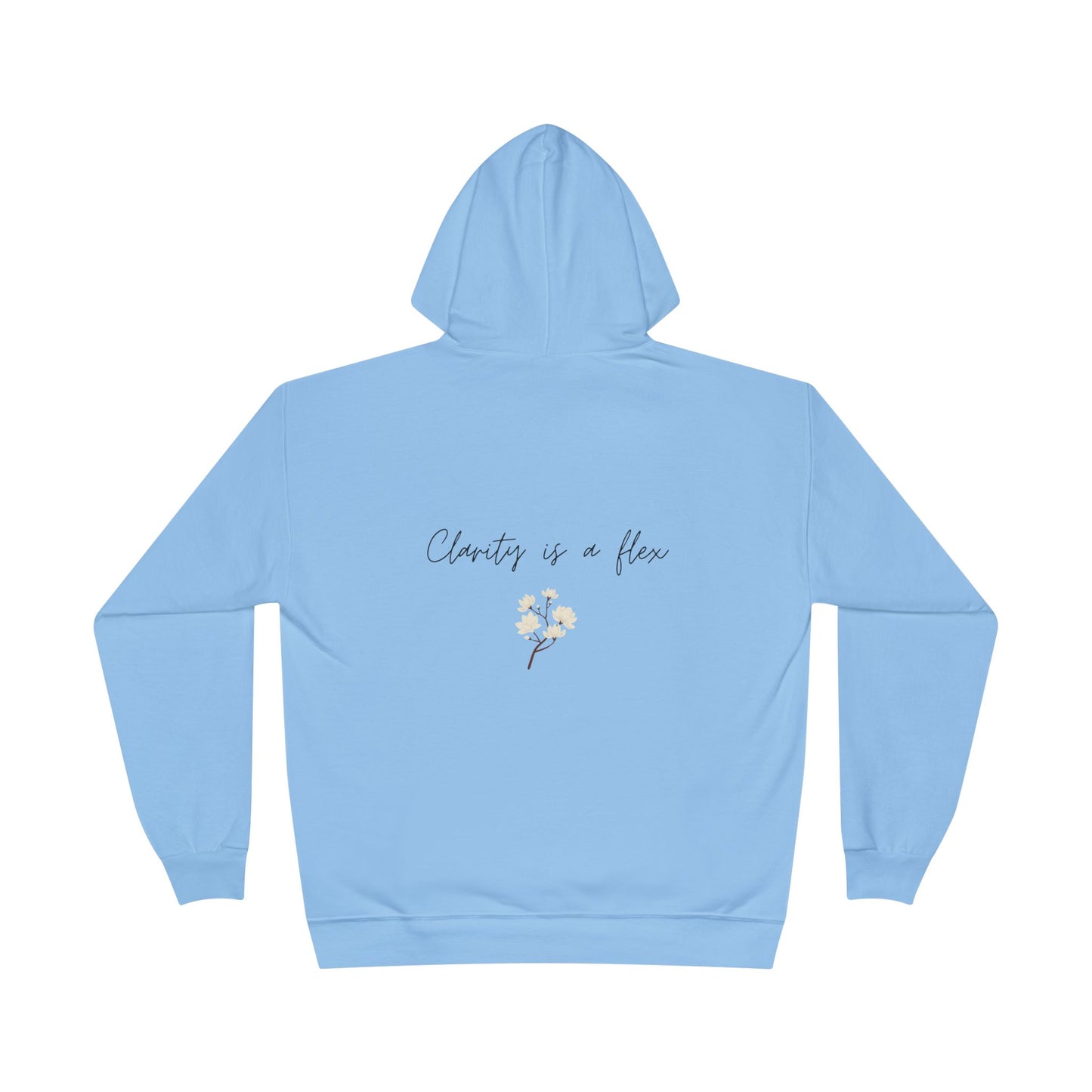 Charity Is a Flower Hoodie — Minimal Floral Charity Quote Pullover