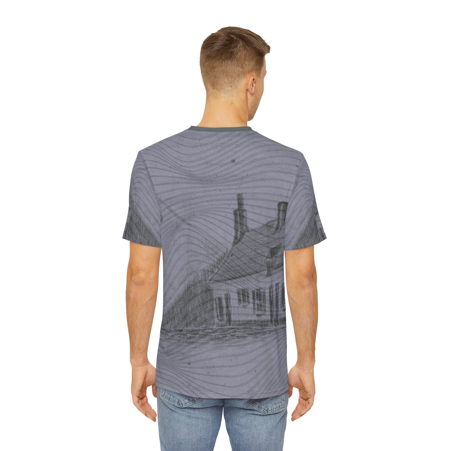Stylish Home-Inspired Men's Tee, Graphic T-Shirt, Casual Wear, Unique Gift, Everyday Comfort, Black and White Art Design