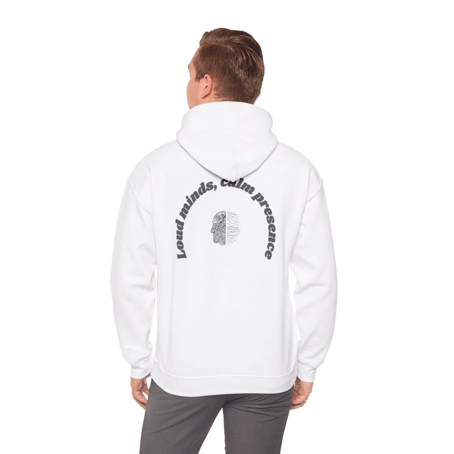 Calming Presence Hoodie - Unisex Heavy Blend™ Sweatshirt, Cozy Layer, Casual Wear, Mindfulness Gift, Relaxation Apparel