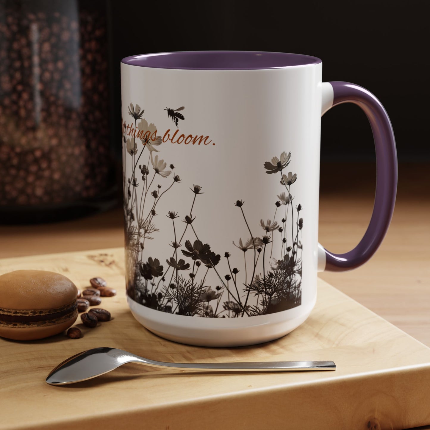 Floral Accent Coffee Mug