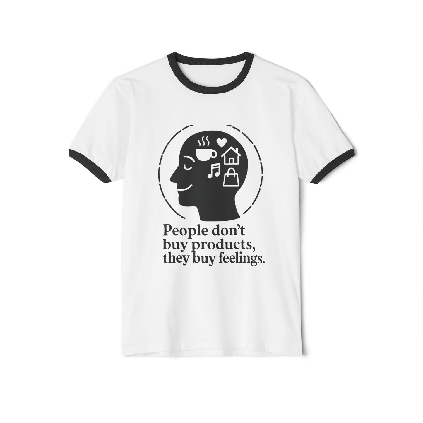 Unisex Cotton Ringer T-Shirt - "People Don't Buy Products, They Buy Feelings" - Comfortable Fashion, Inspirational Quote Tee, Unisex [...]