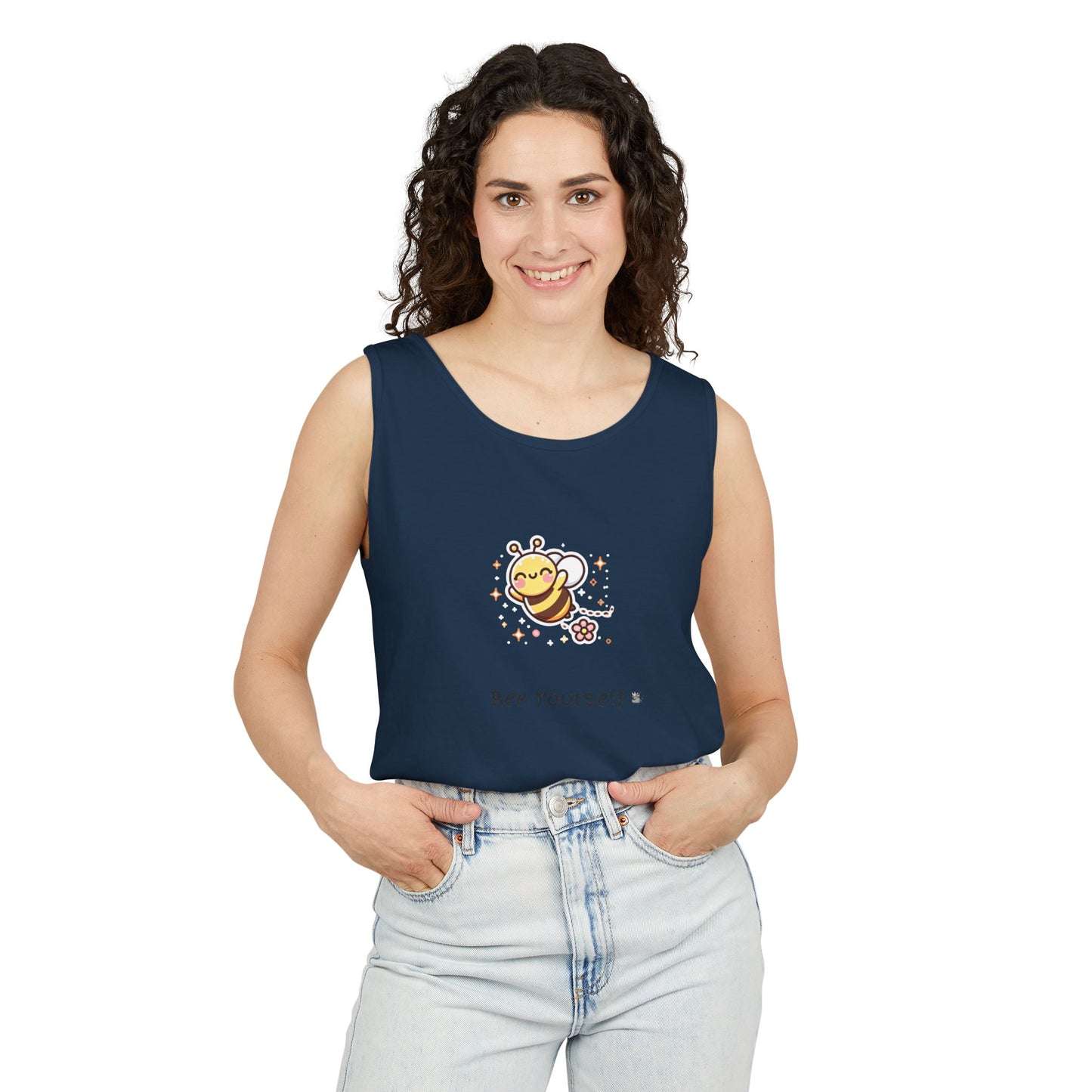Bee Yourself Tank Top, Cute Bee Apparel, Summer Fashion, Unisex Summer Top, Gift for Nature Lovers, Bee Enthusiast Tank