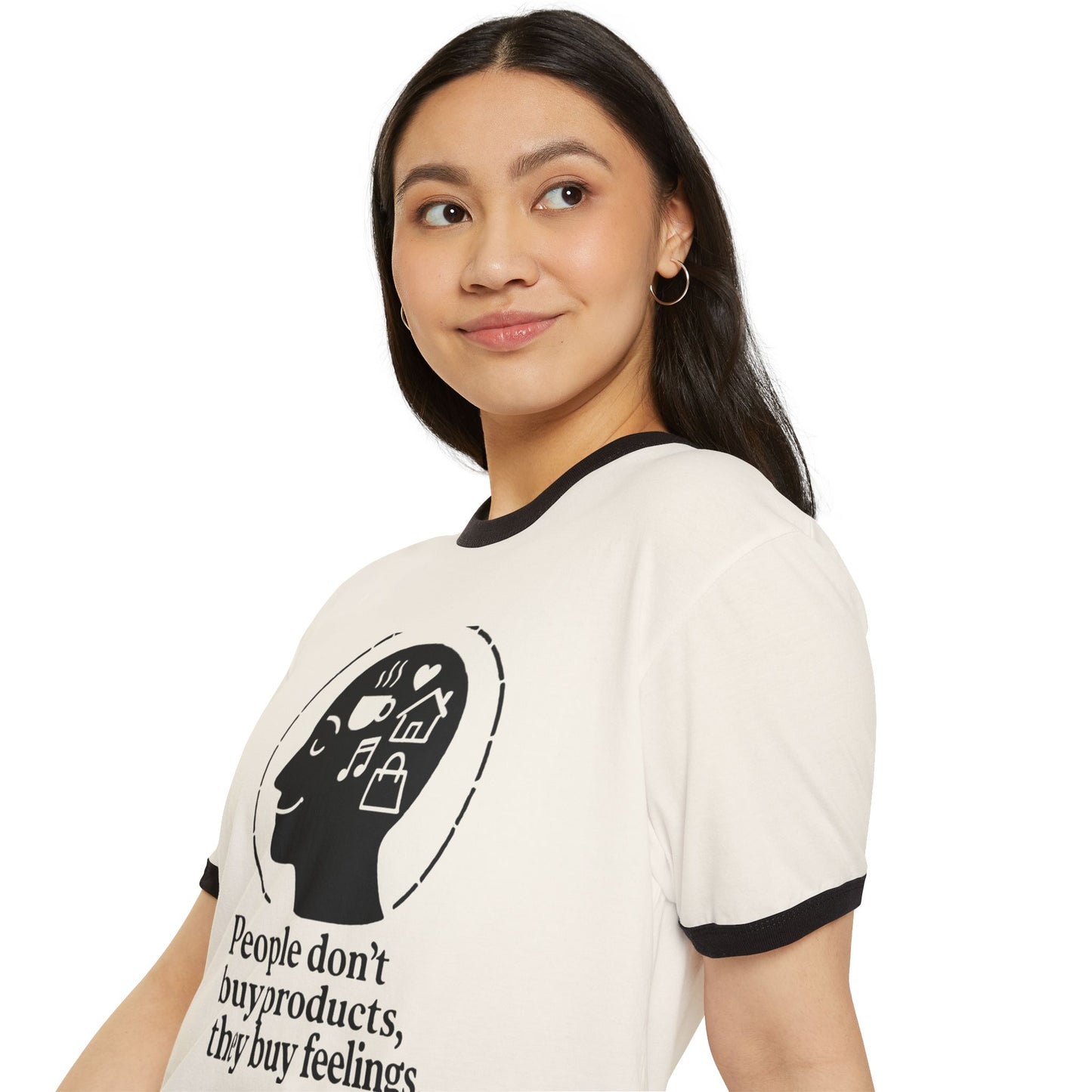 Unisex Cotton Ringer T-Shirt - "People Don't Buy Products, They Buy Feelings" - Comfortable Fashion, Inspirational Quote Tee, Unisex [...]