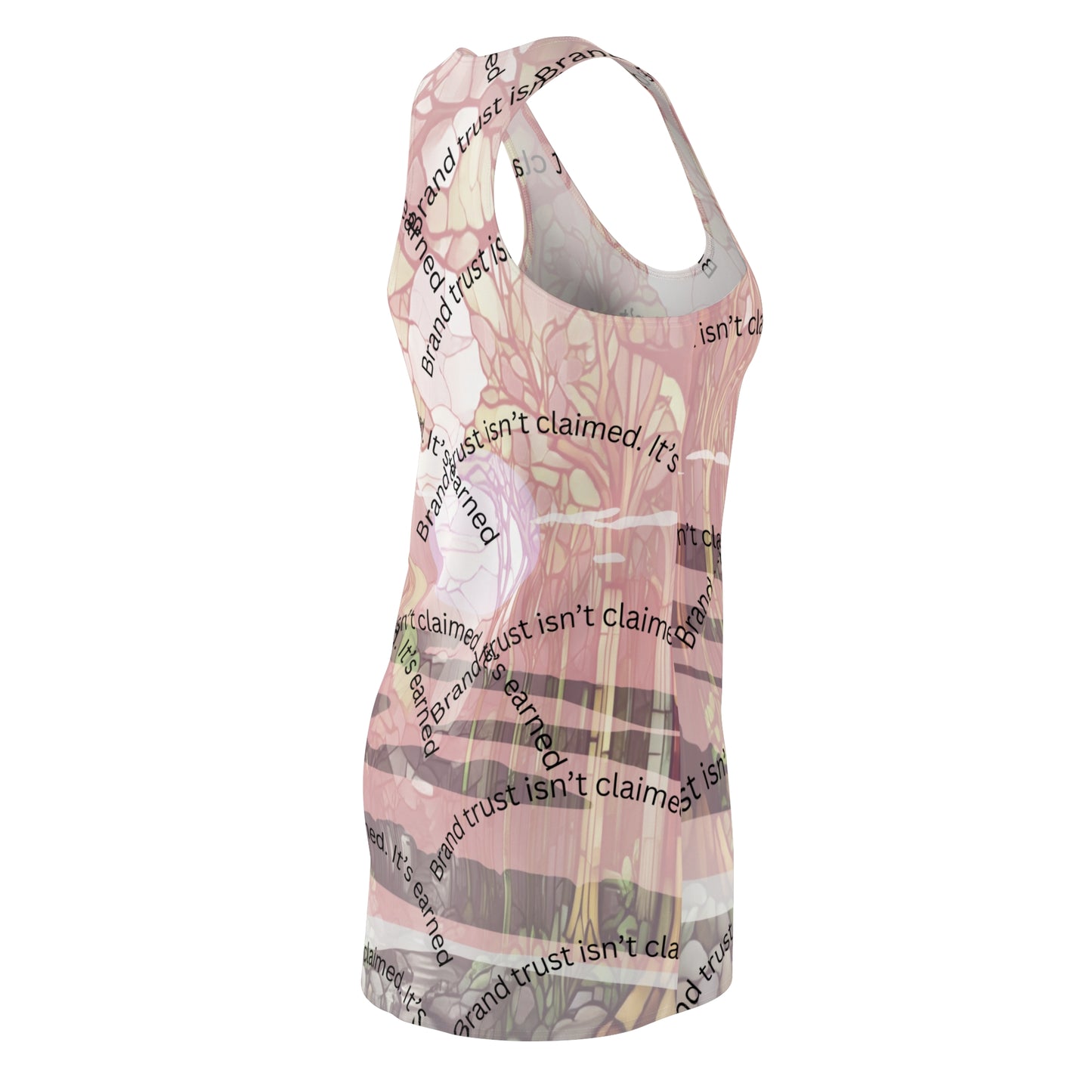 Trust Isn't Claimed Women's Racerback Dress, Casual Summer Dress, Festival Outfit, Beachwear, Everyday Summer Style