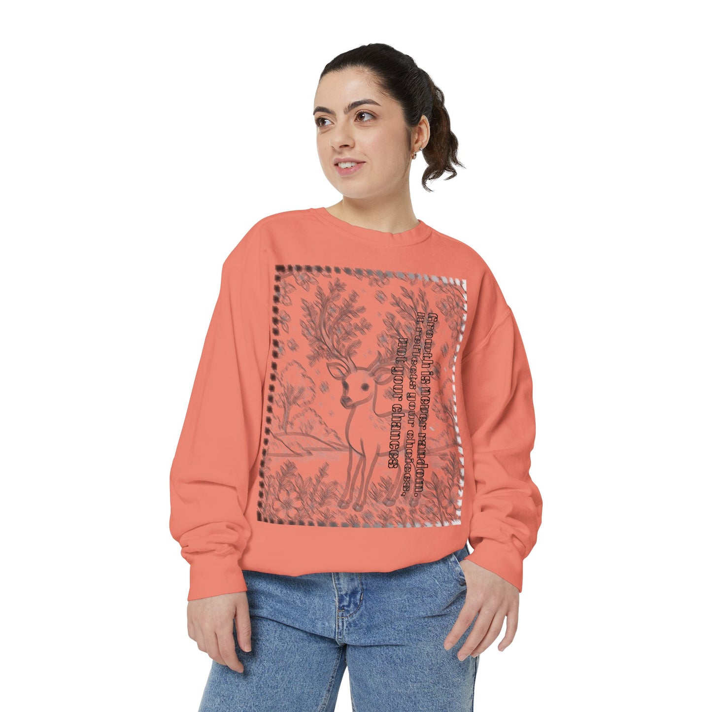 Stylish Unisex Sweatshirt with Deer Design, Cozy Autumn Loungewear, Gift for Him/Her, Perfect for Holidays, Nature Lovers