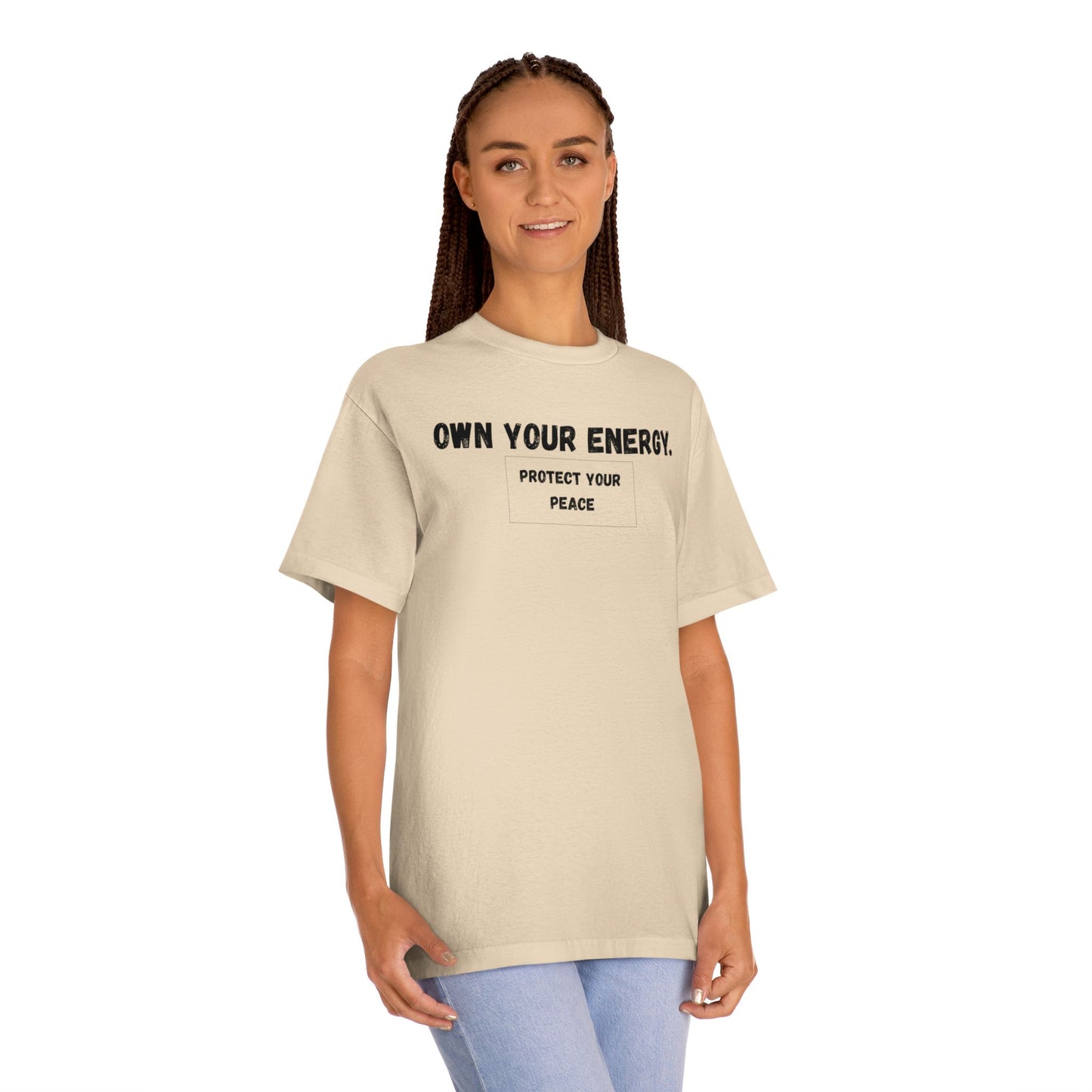 Own Your Energy Unisex Classic Tee - Protect Your Peace, Motivational T-Shirt, Inspirational Gift, Relaxation Fashion, Casual Everyday Wear