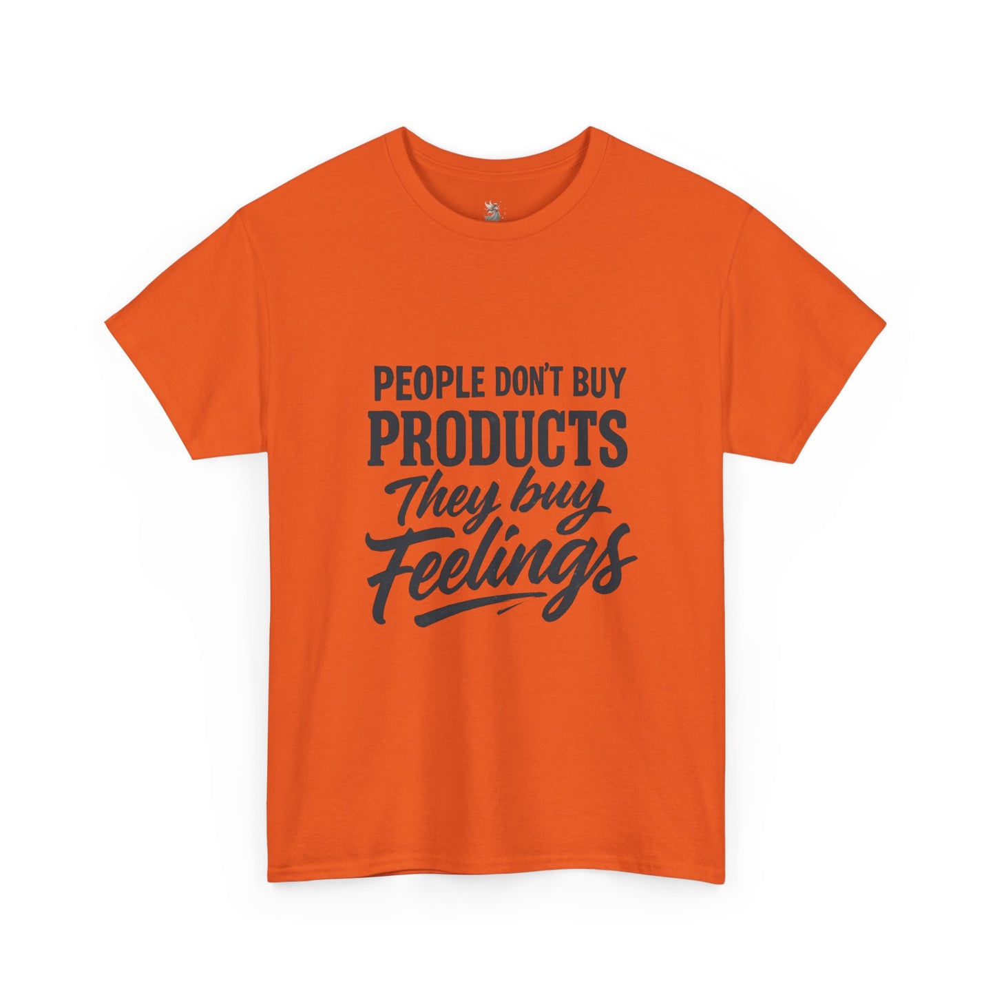 Unisex Heavy Cotton Tee: 'People Don't Buy Products, They Buy Feelings' - Casual Fashion, Gift Idea, Everyday Wear, Comfortable Style, [...]