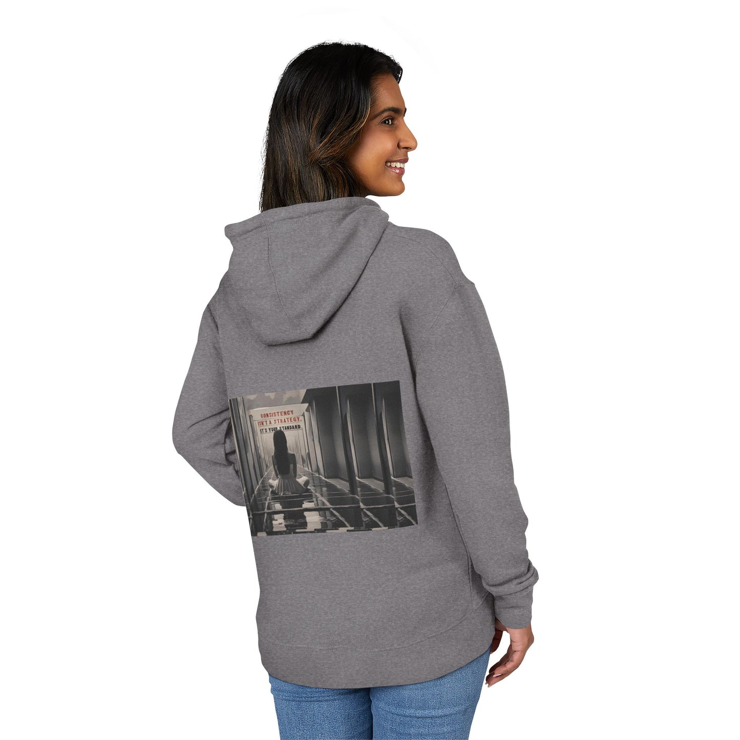 Chic Unisex French Terry Hoodie with Artistic Design, Cozy Streetwear, Ideal Gift for Art Lovers, Stylish Everyday Wear, Perfect for Autumn