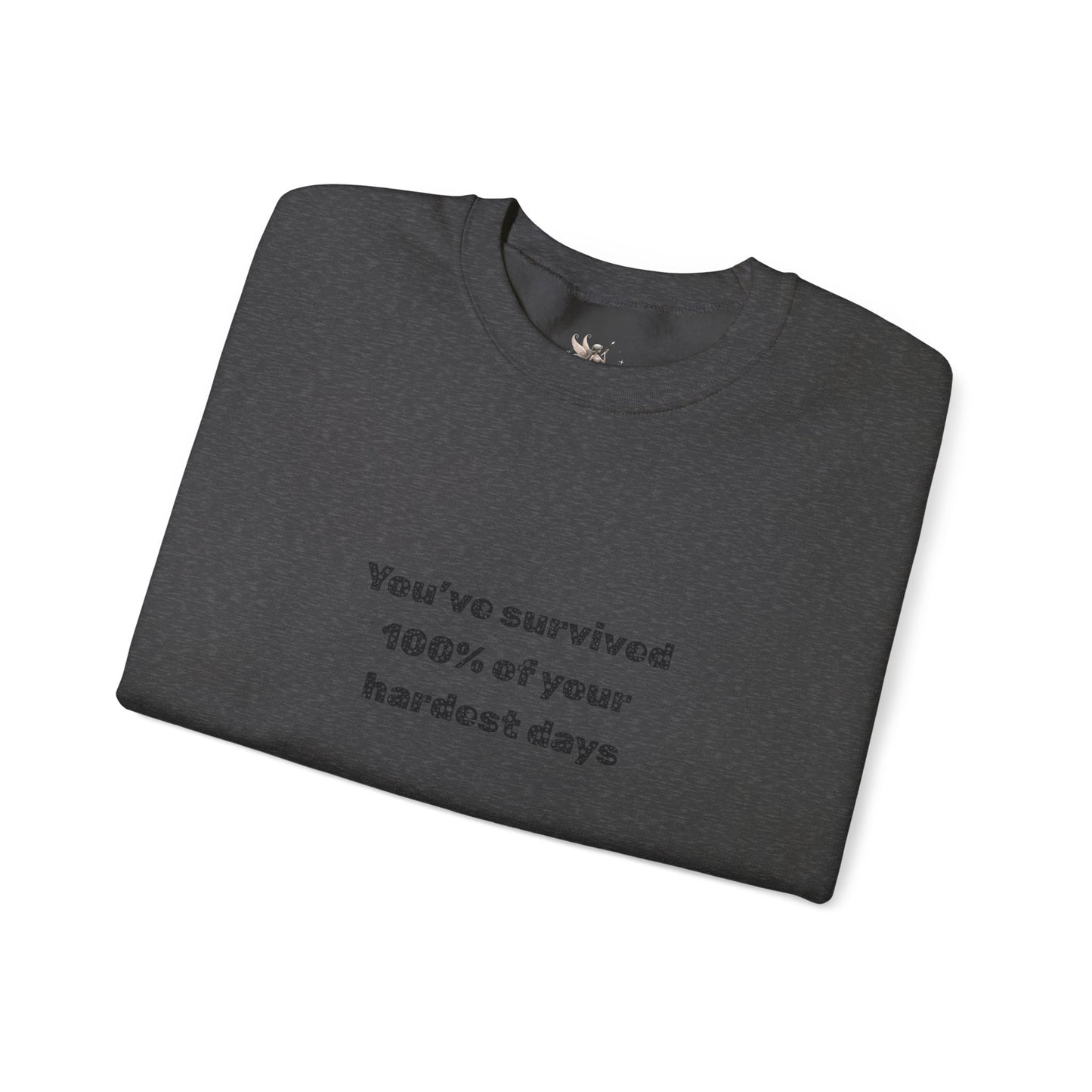 Minimalist Chest Quote Sweatshirt | Subtle Typographic Design