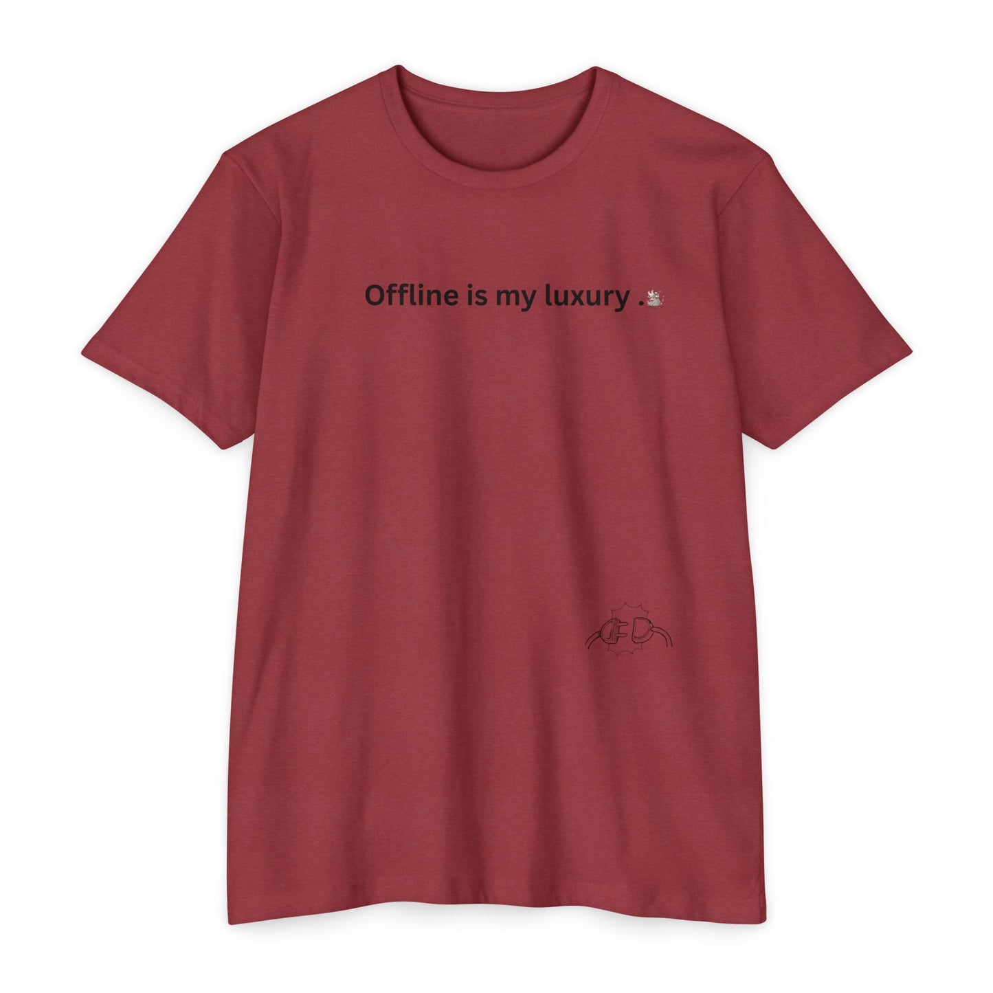 Unisex Relaxed Fit T-Shirt - "Offline is my luxury" - Casual Wear, Gift for Nature Lovers, Mindfulness Apparel, Vintage Style Tee, [...]