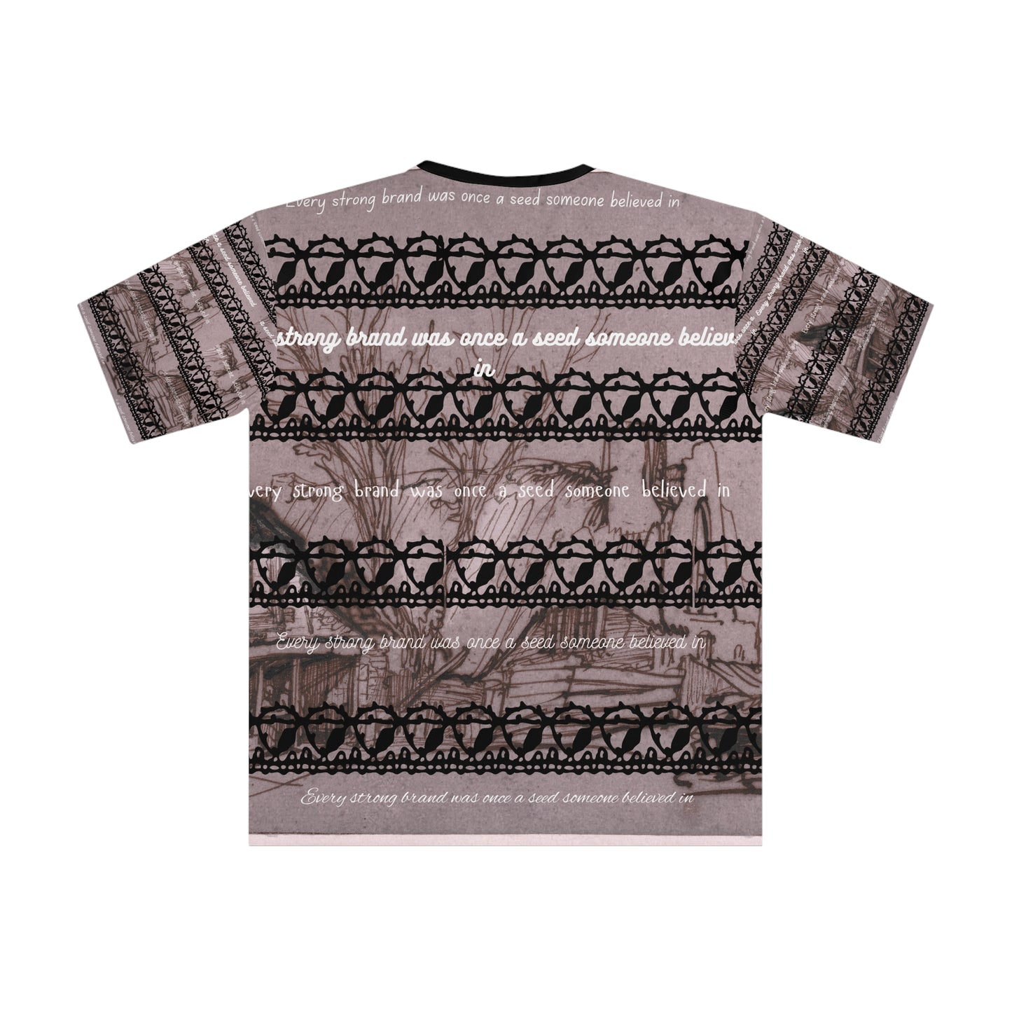 Artistic Affirmation T-Shirt, Inspirational Tee, AOP Graphic Shirt, Unique Men's Fashion, Motivational Top, Casual Wear