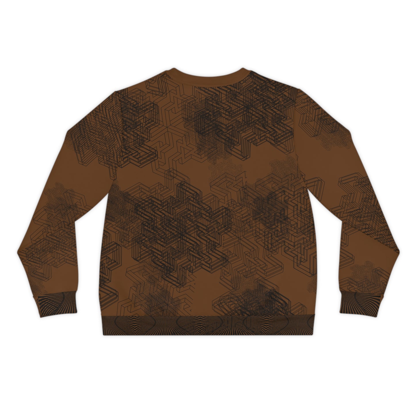 Stylish Geometric Print Lightweight Sweatshirt, Cozy Sweatshirt, Trendy Apparel, AOP Design, Perfect Gift, Casual Outfit