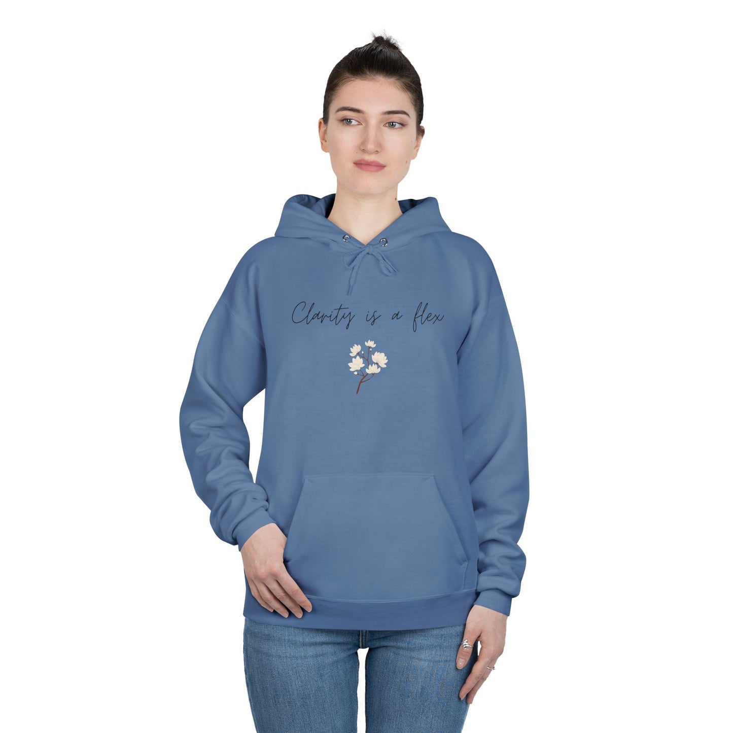 Charity Is a Flower Hoodie — Minimal Floral Charity Quote Pullover