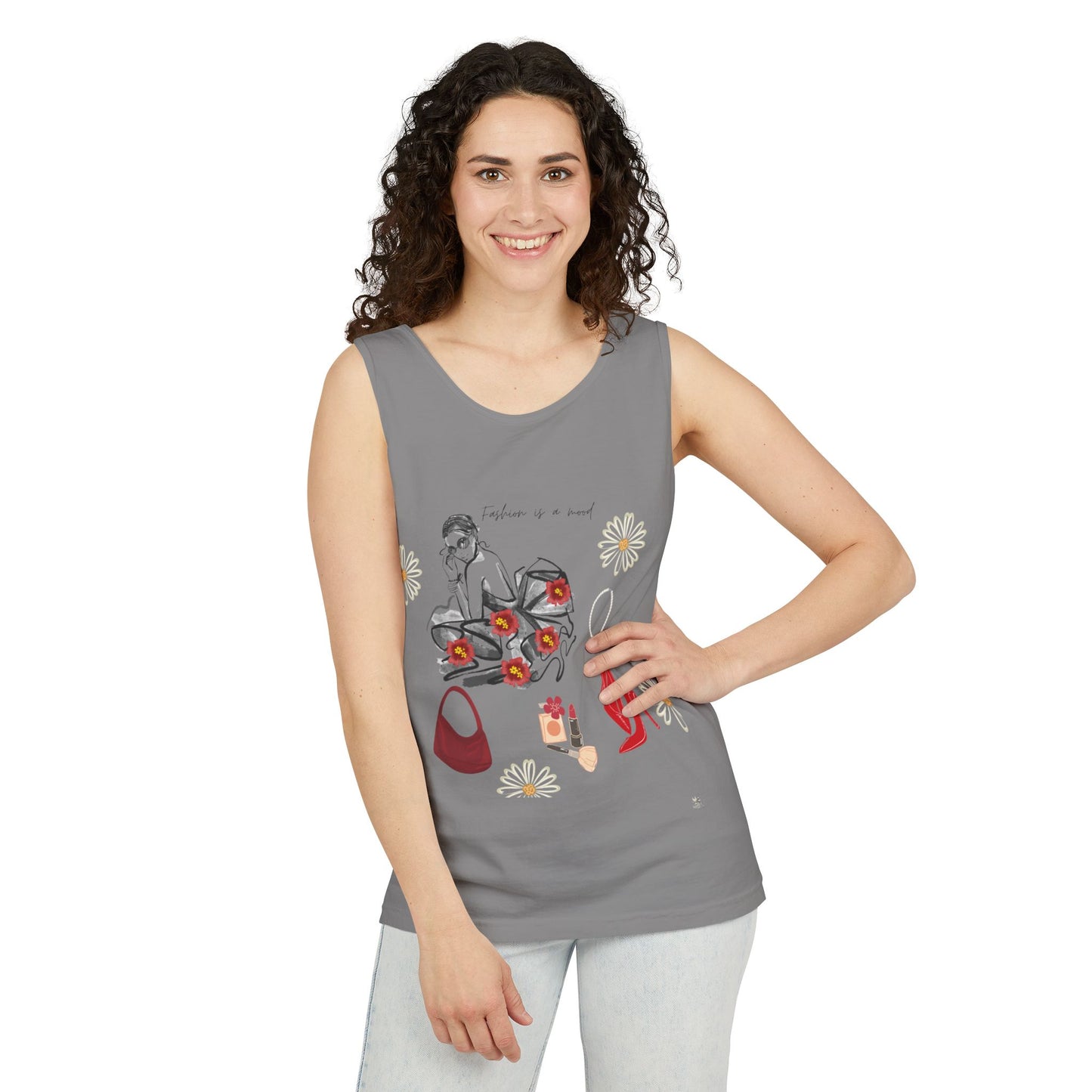 Stylish Fashionista Tank Top, trendsetter tank, summer apparel, gift for fashion lovers, casual chic top, vibrant summer style