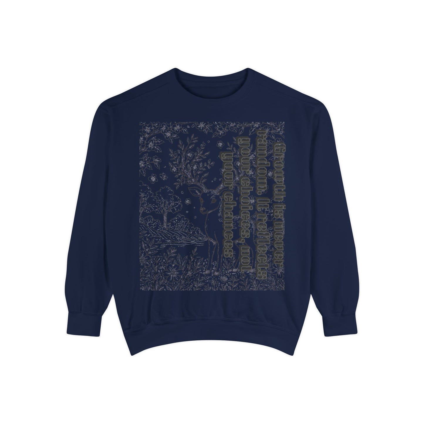 Whimsical Deer Sweatshirt | Cozy Casual Wear, Gift for Nature Lovers, Fall Fashion, Unique Artwork, Unisex Style