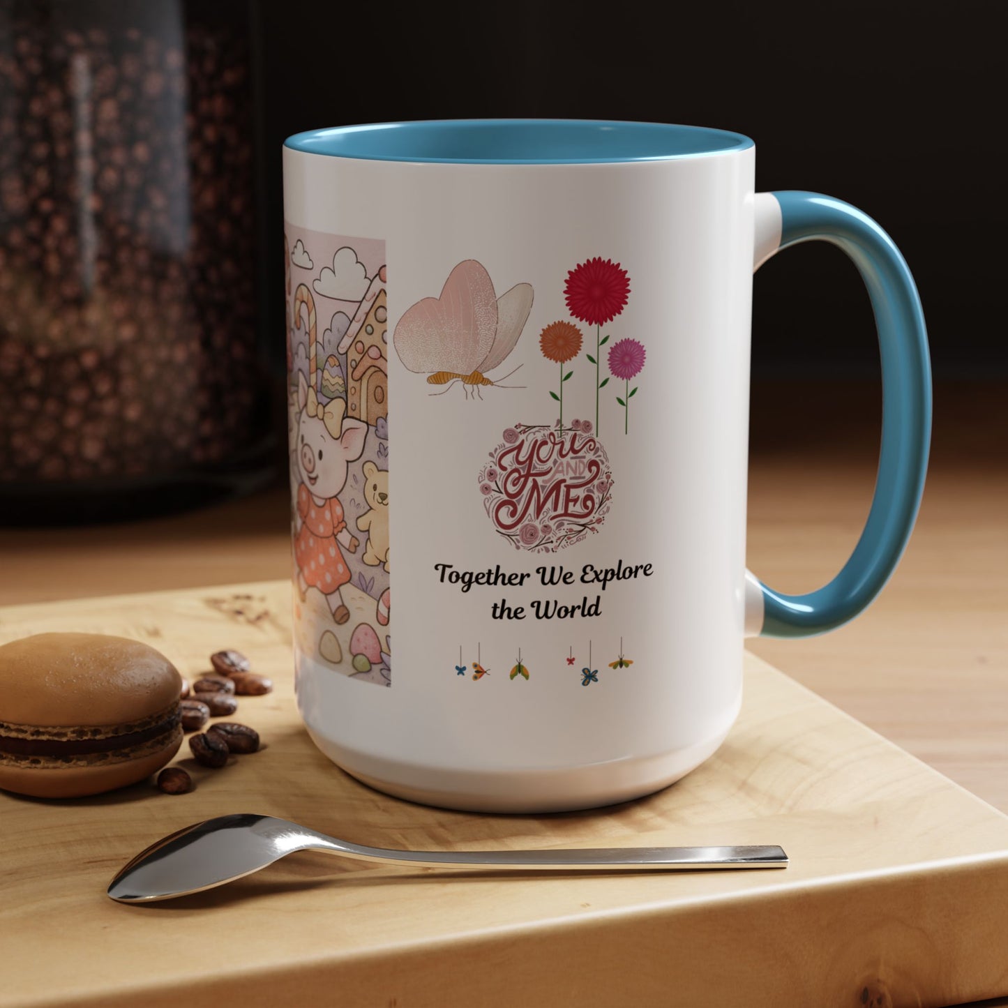 Cute Illustrative Coffee Mug for Kids, Whimsical Pig Design, Perfect Gift for Birthdays, Holidays, Tea Lovers, Home Decor