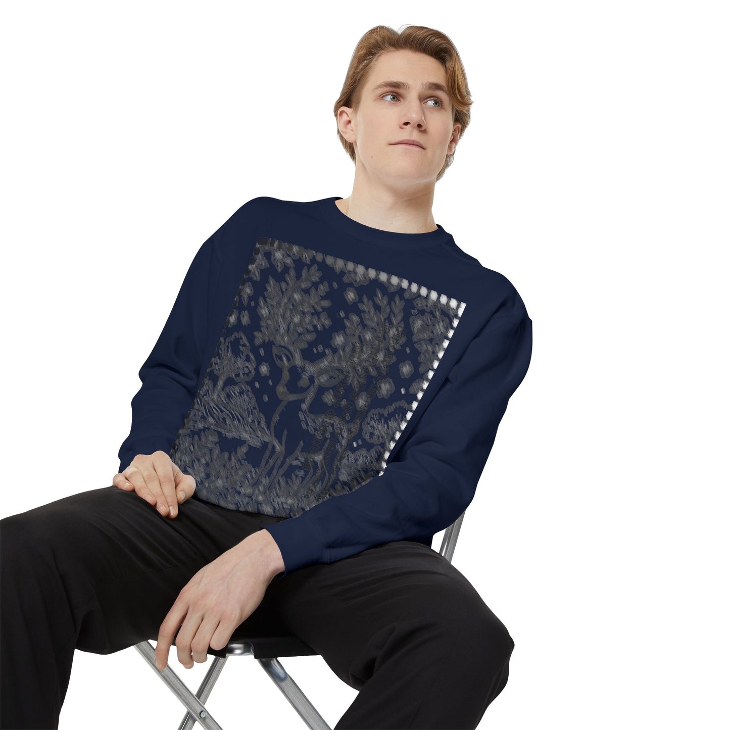 Stylish Unisex Sweatshirt with Deer Design, Cozy Autumn Loungewear, Gift for Him/Her, Perfect for Holidays, Nature Lovers
