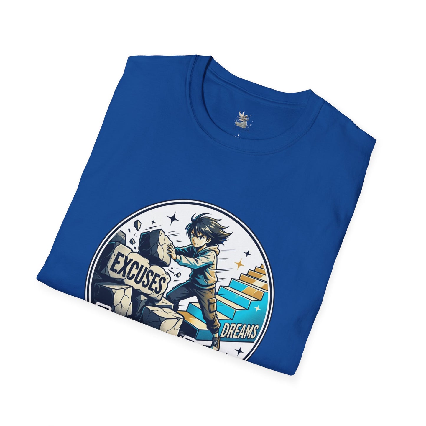 Excuses Don't Build Dreams T-Shirt — Motivational Skateboard Graphic Tee